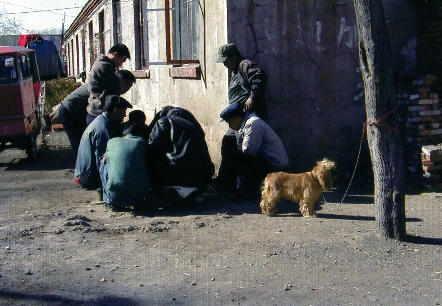 ハルビン市で麻雀に浸るおじさん達