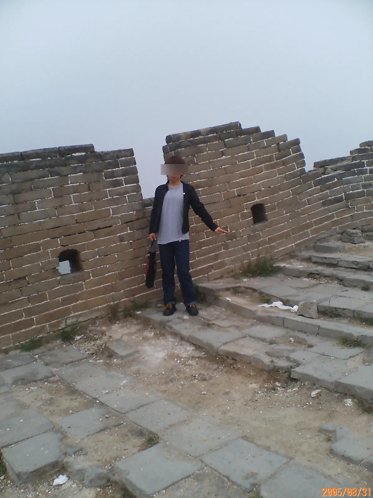 万里の長城の上方