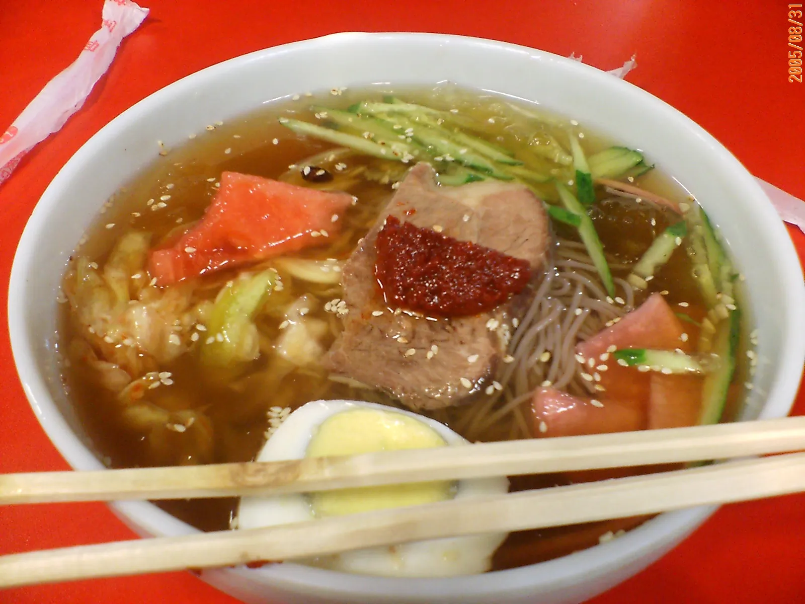東単で食べた朝鮮冷麺
