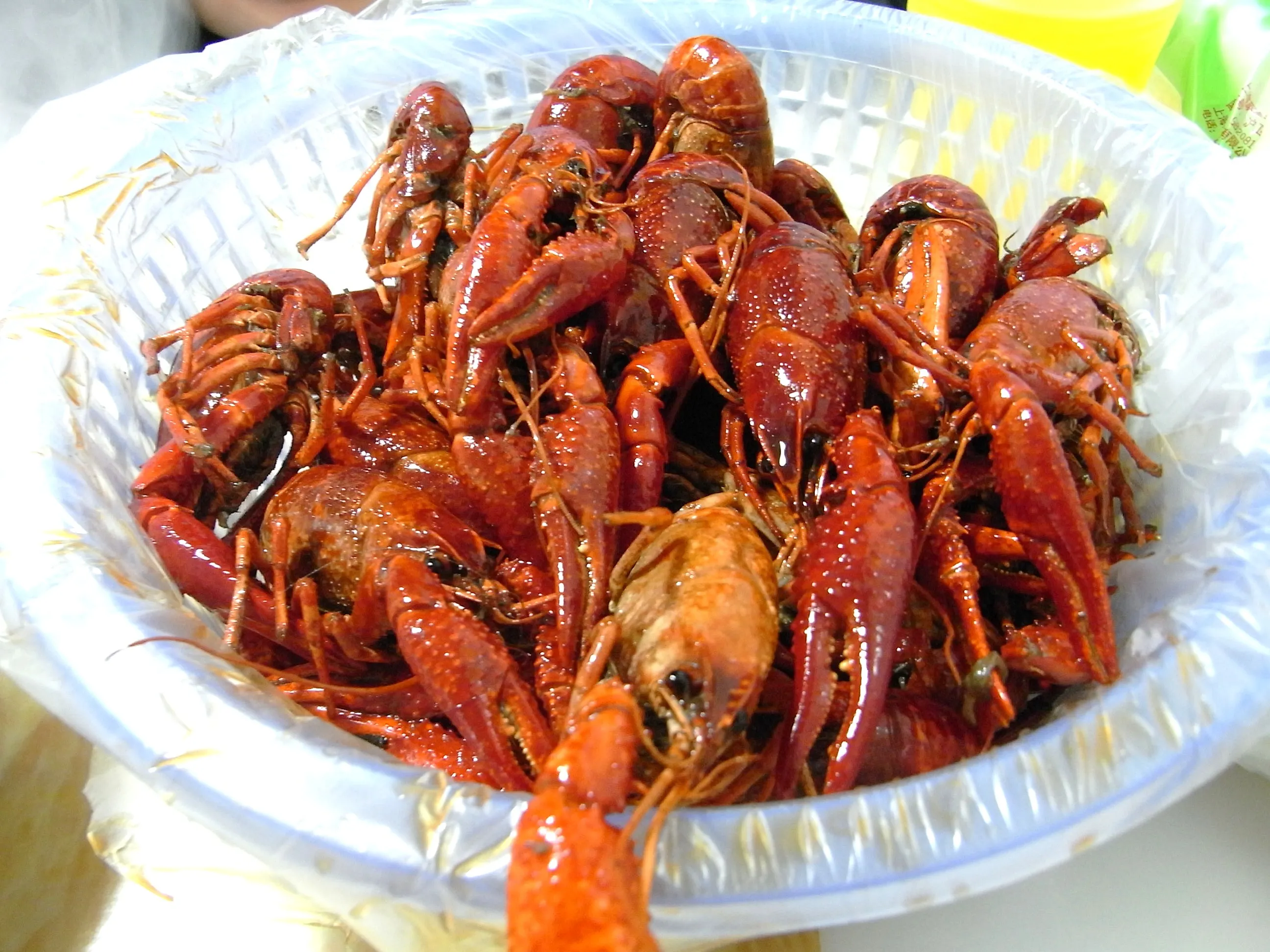 ザリガニの紹興酒(老酒)味付け料理