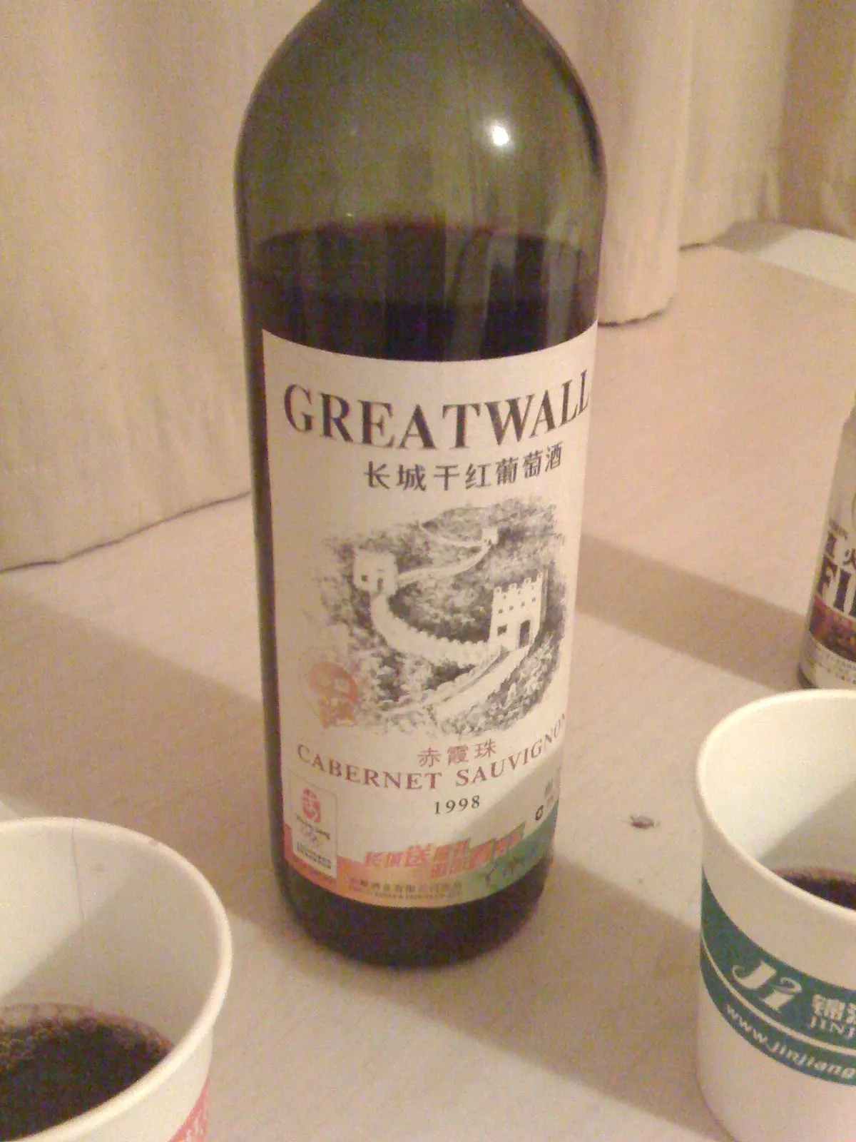 錦江之星ホテルでワイン