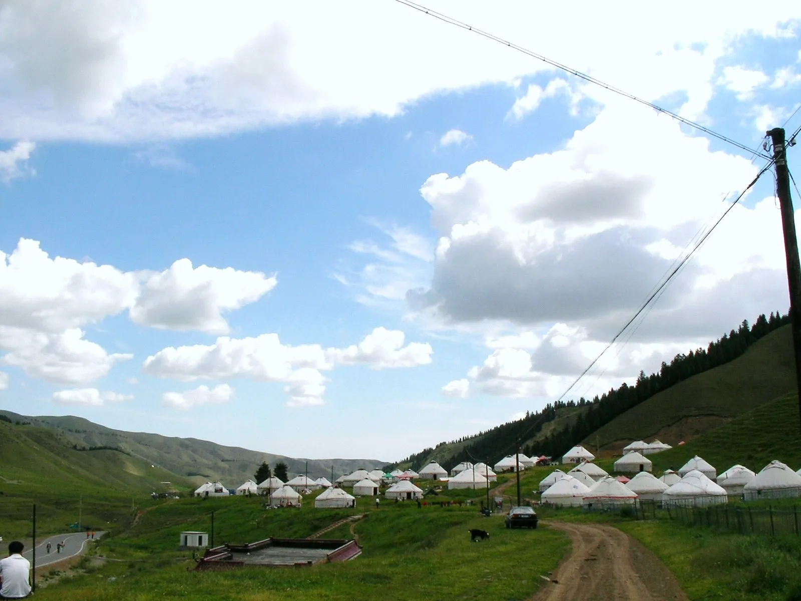 観光用遊牧民のゲル（テント）