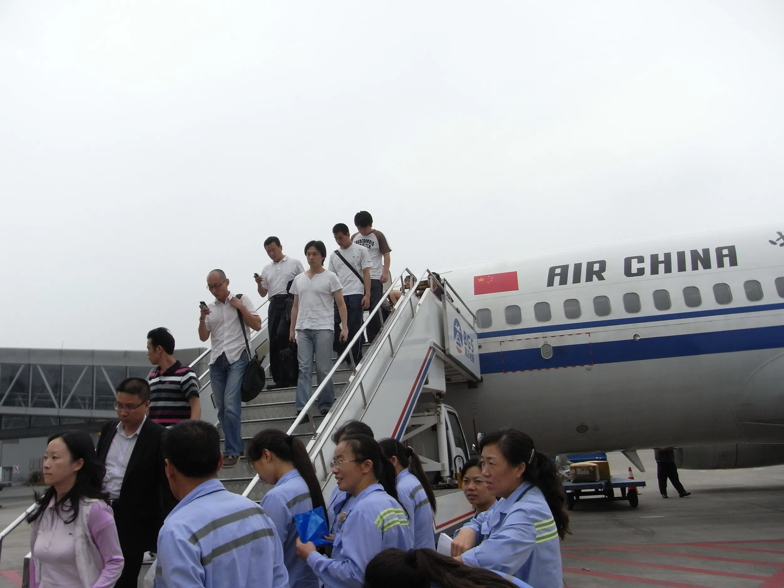 重慶江北国際空港に到着