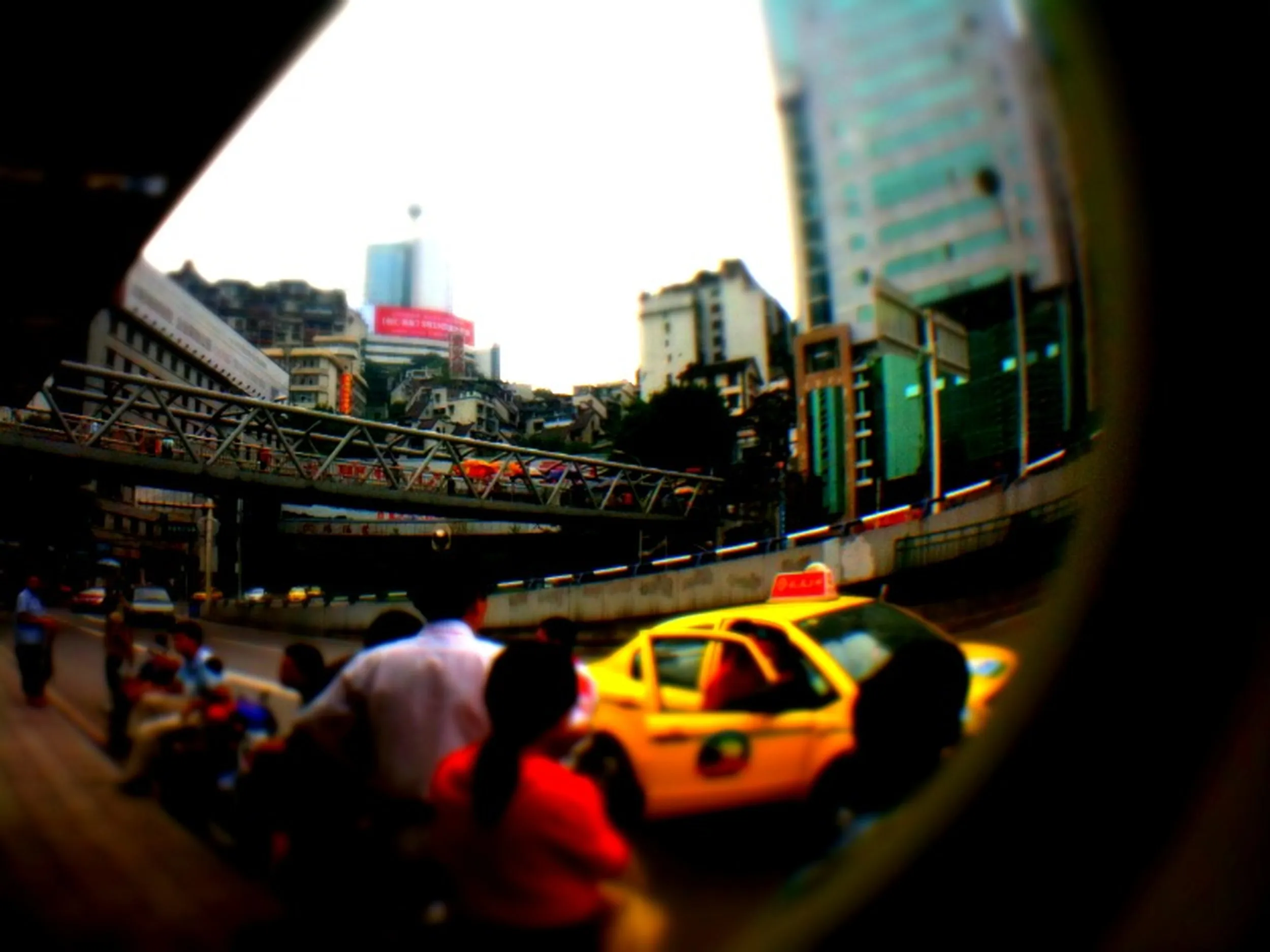 Tilt shiftアプリでミニチュア風