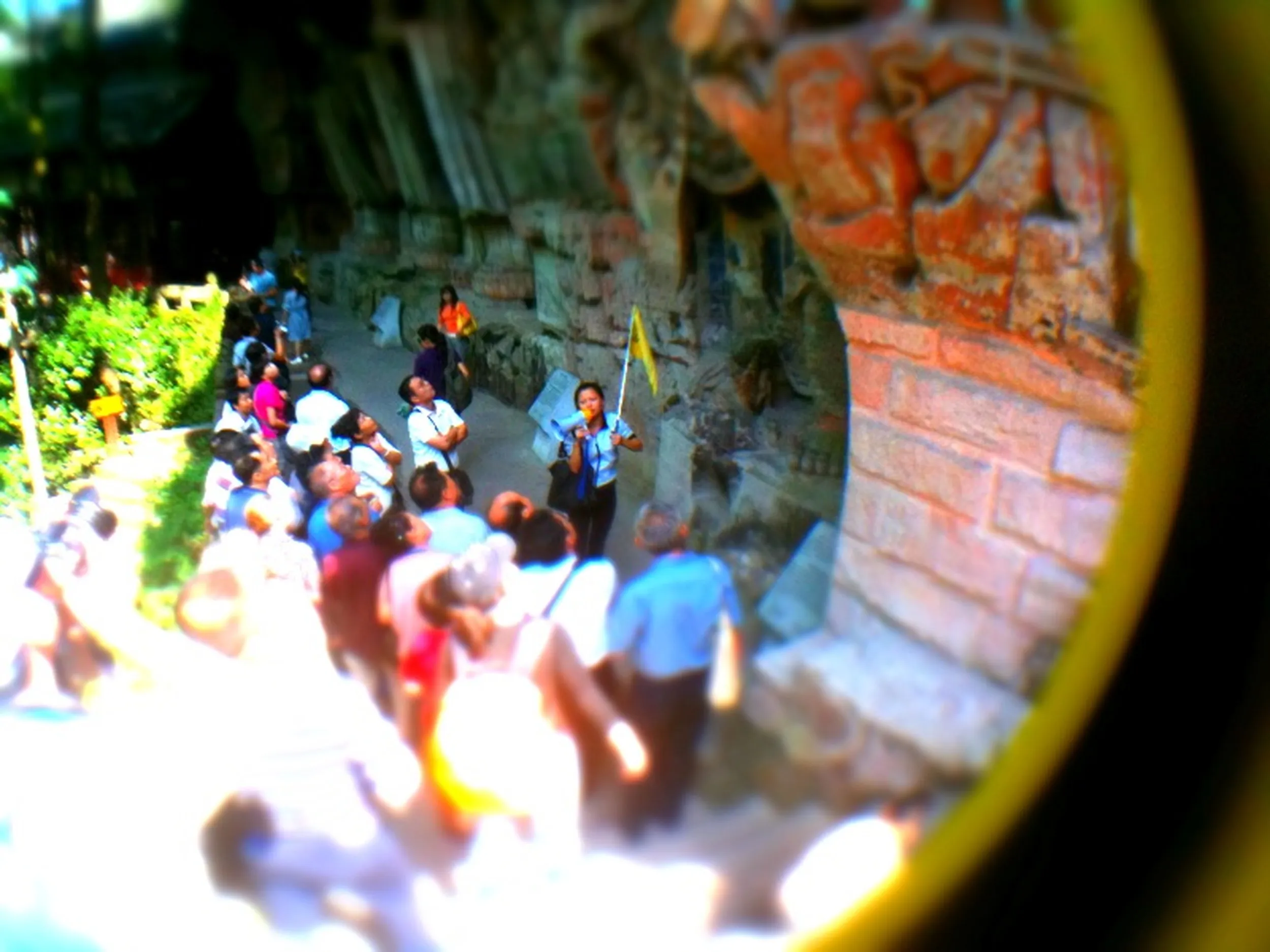 ガイドとツアー客に追いつく