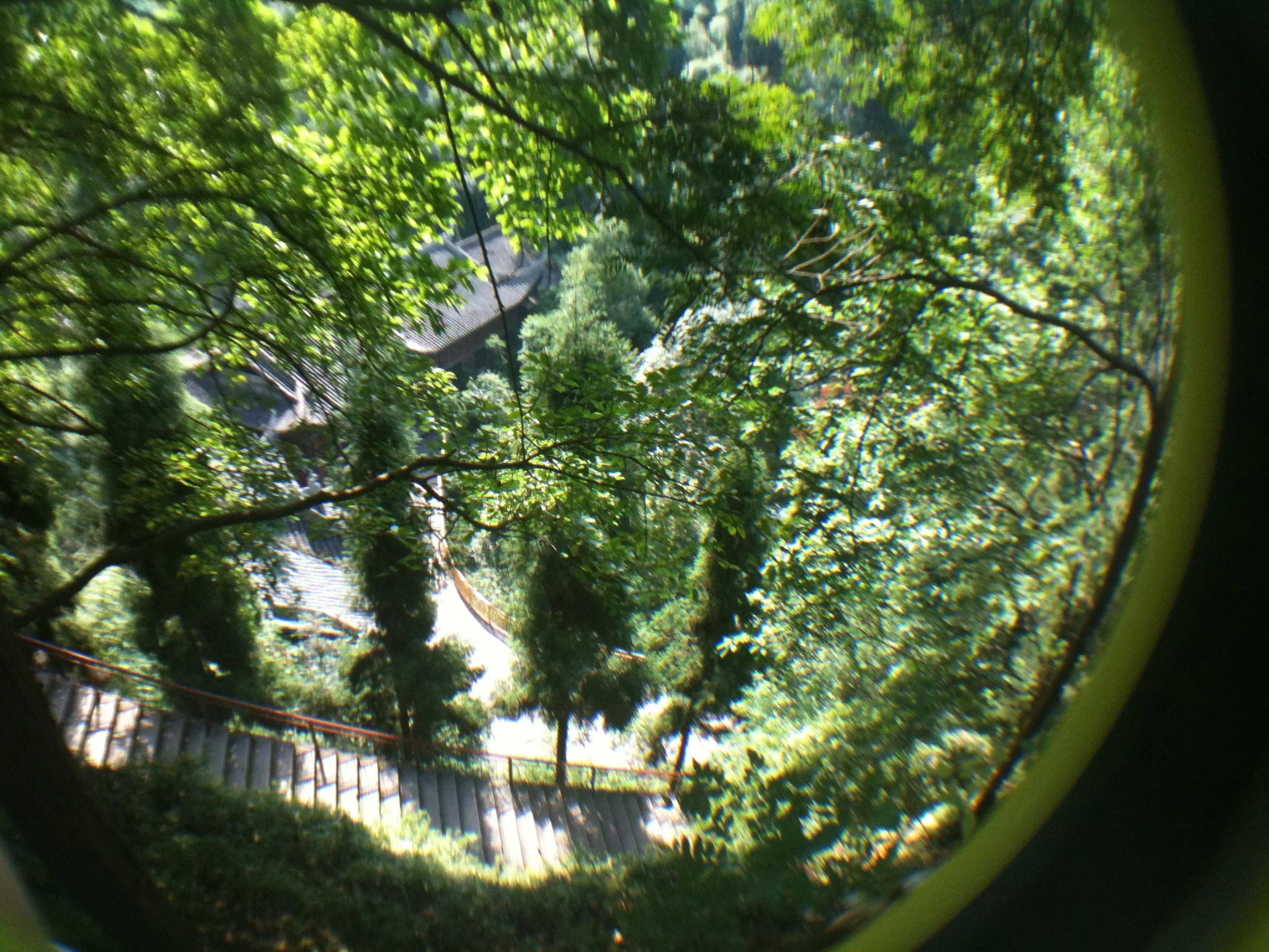 石窟群から登る階段