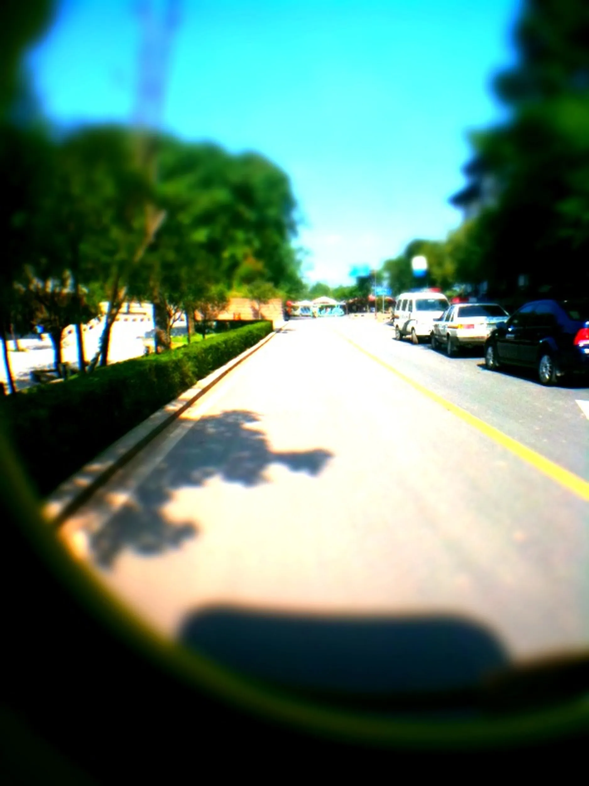 電気自動車からの風景