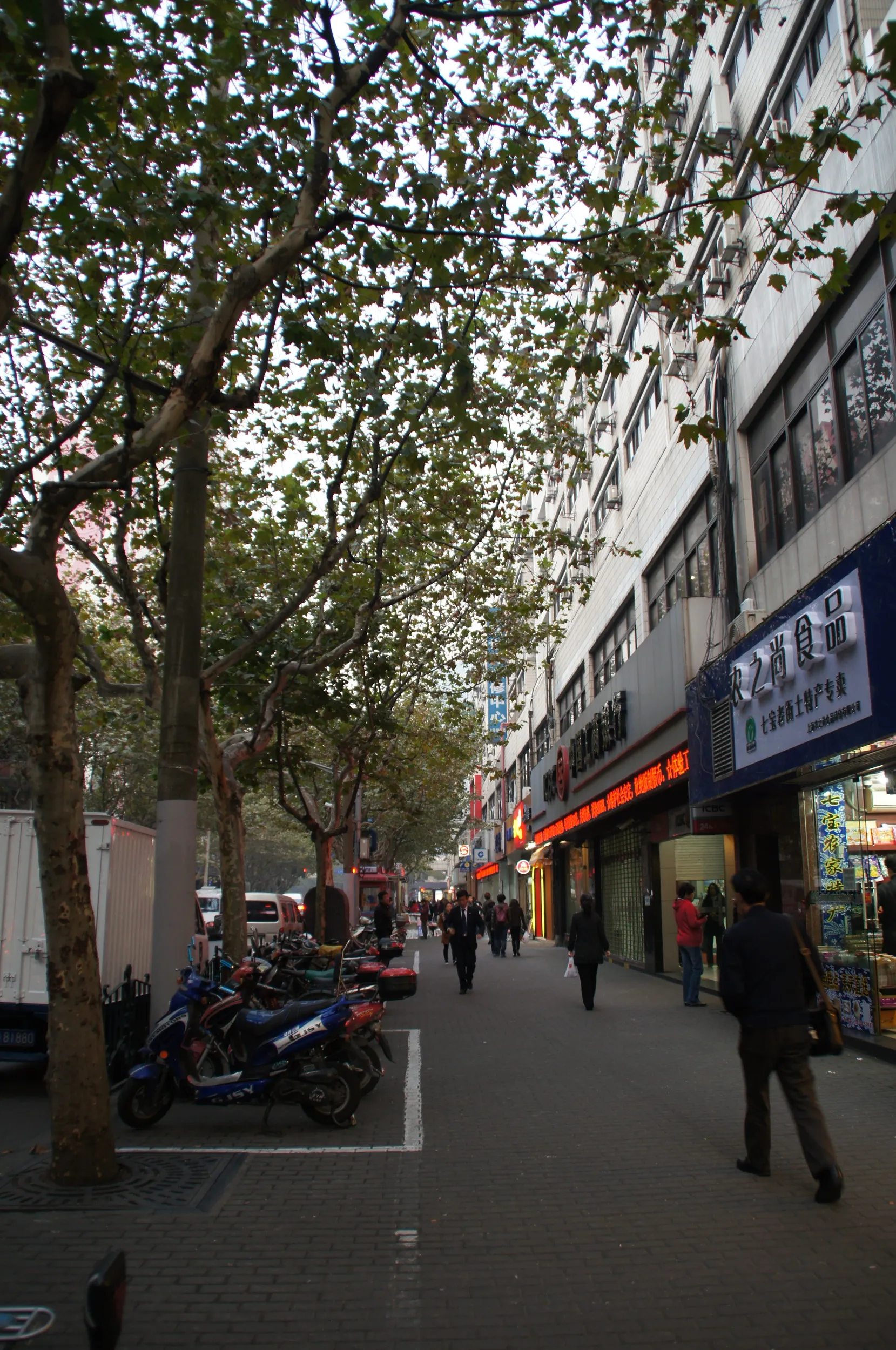 新閘路駅前の通り