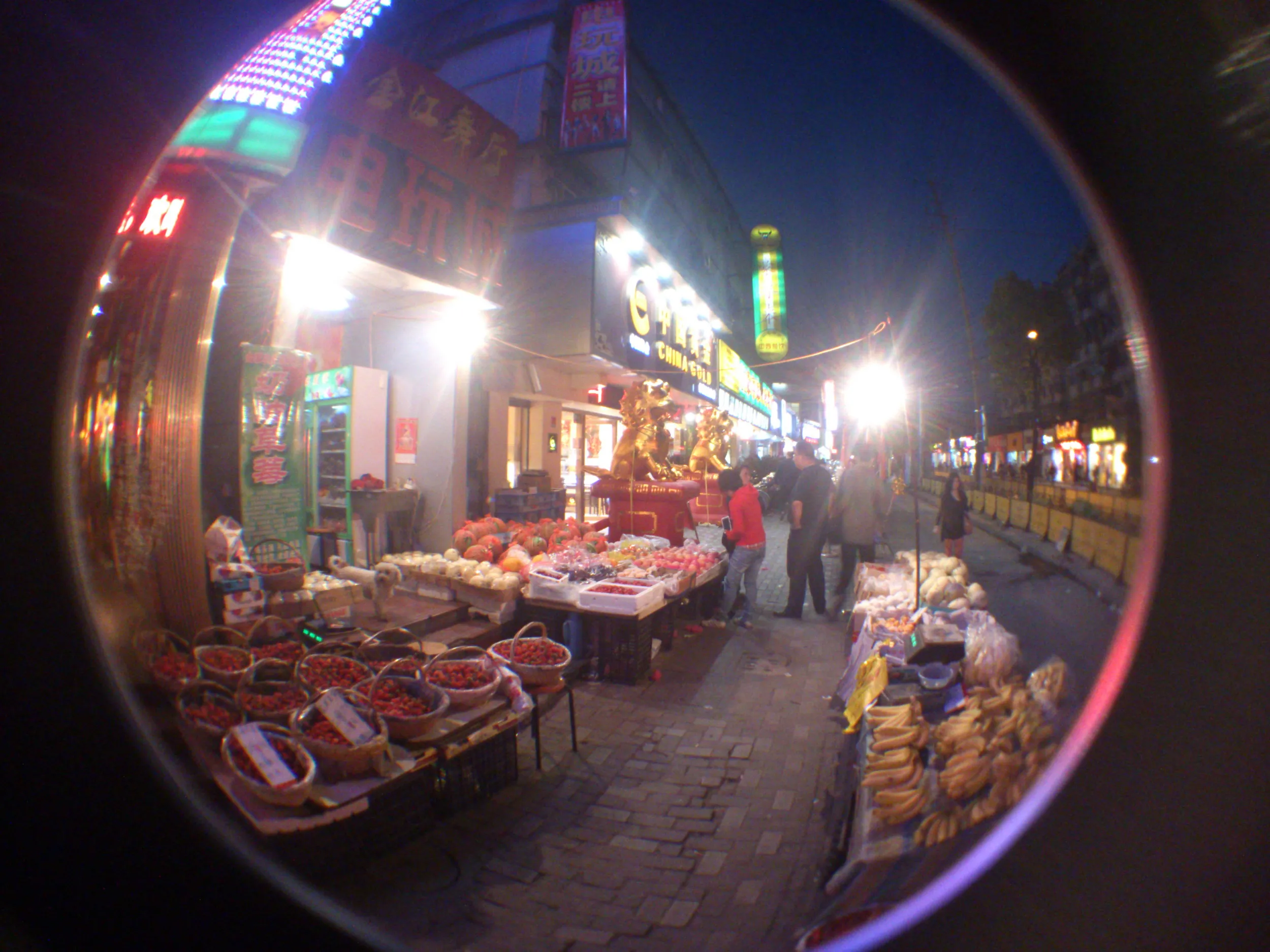 聞喜路の露天商