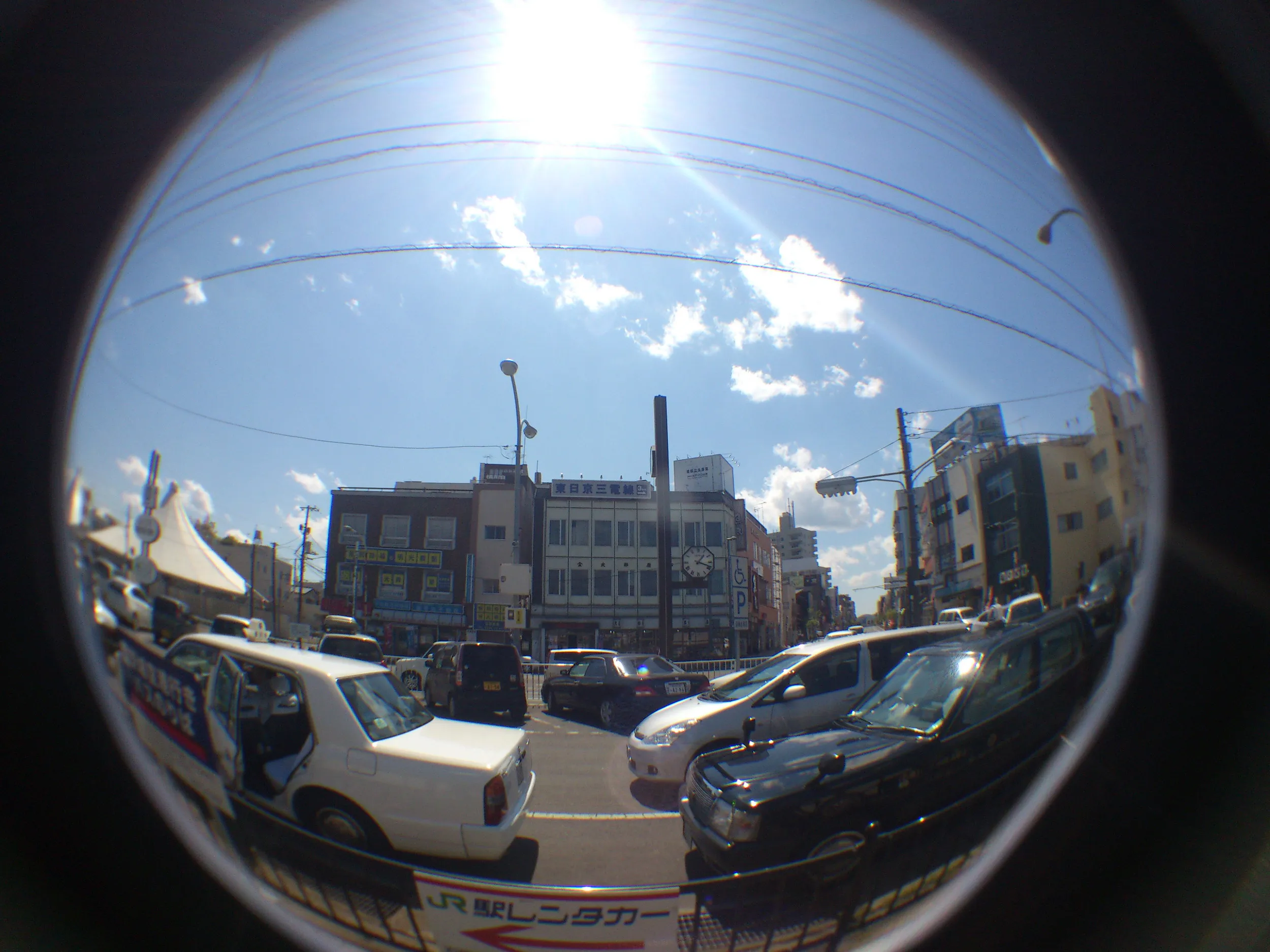 石岡駅前の風景