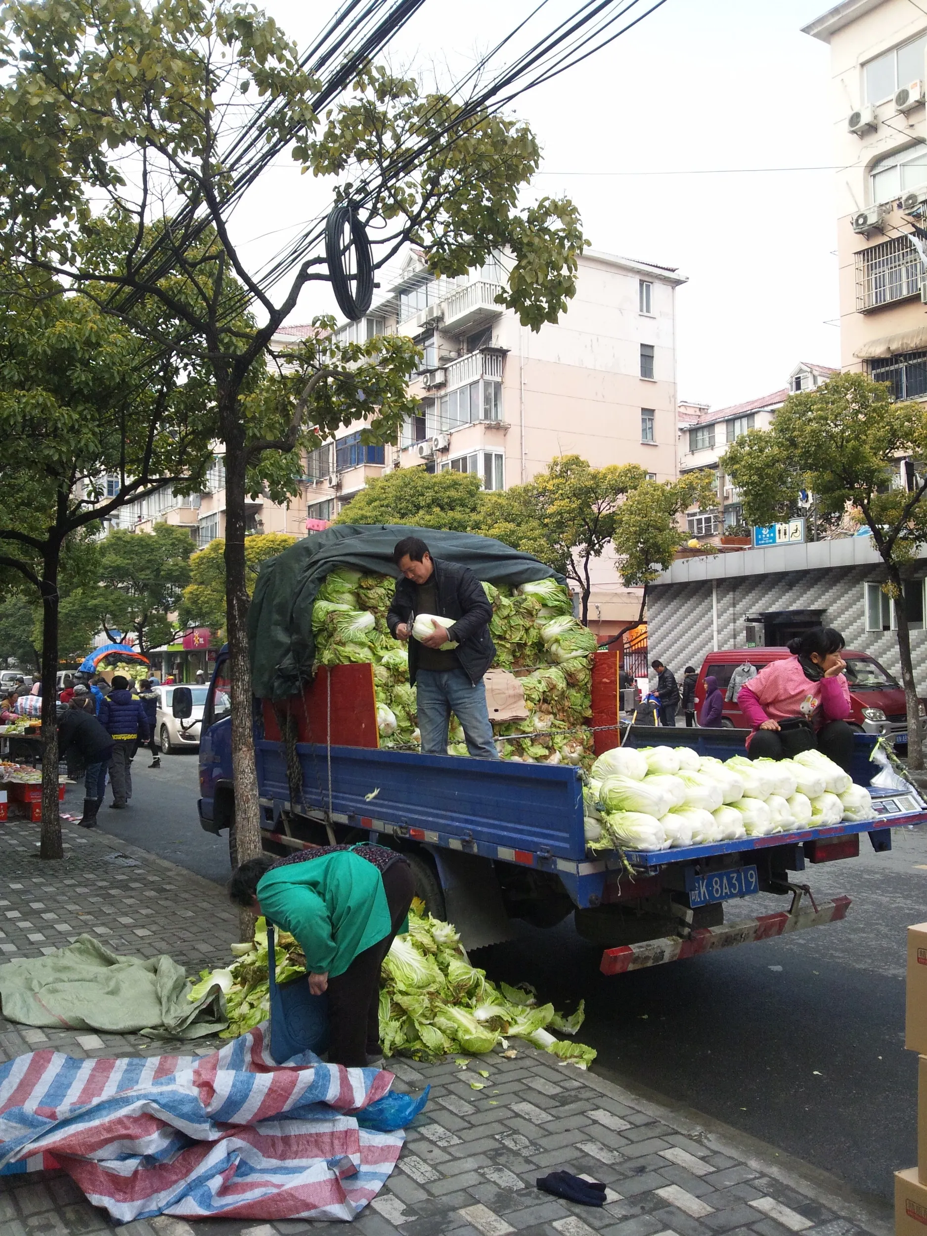 産地直送の野菜売り?