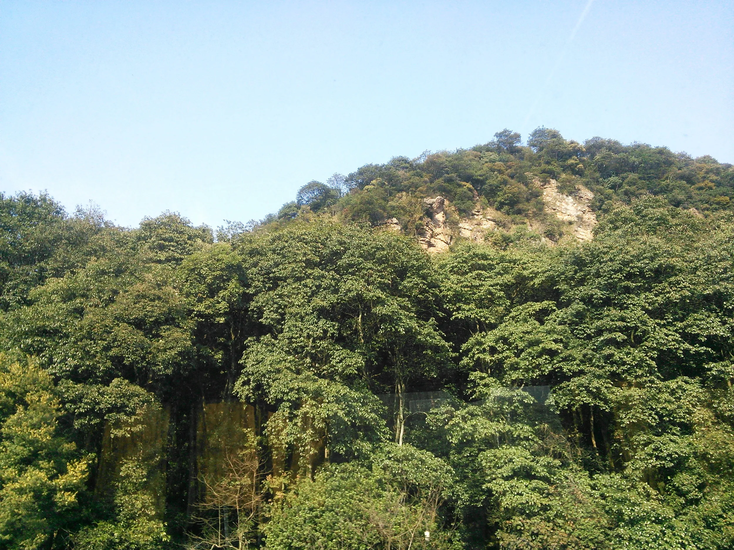 黄龍洞へ向かう車窓風景