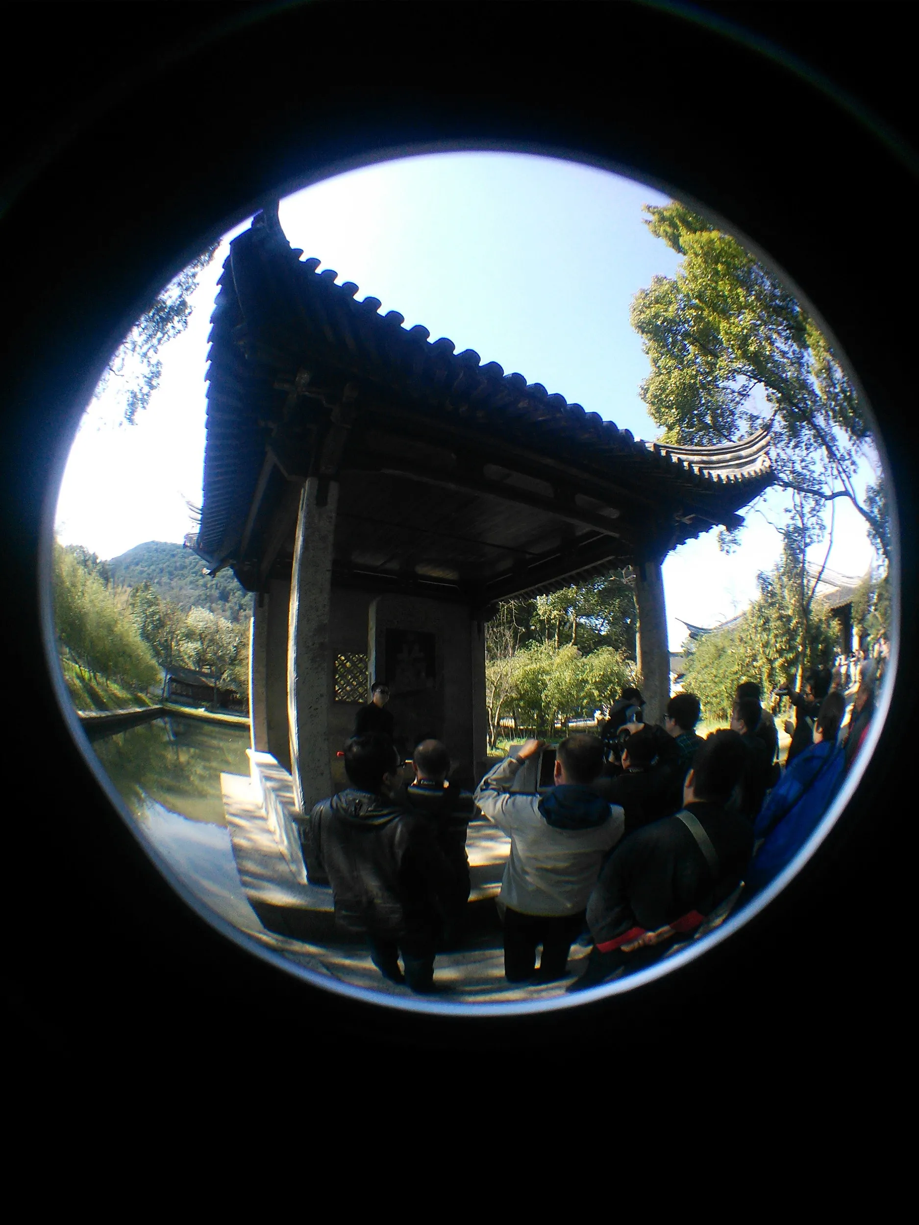 蘭亭の二文字の碑