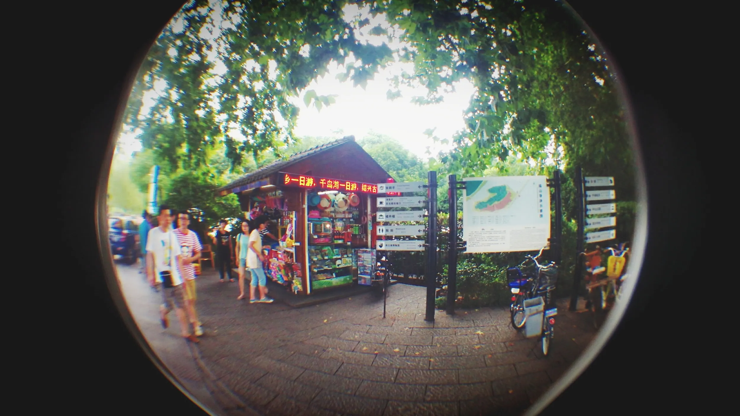 白堤と蘇堤付近