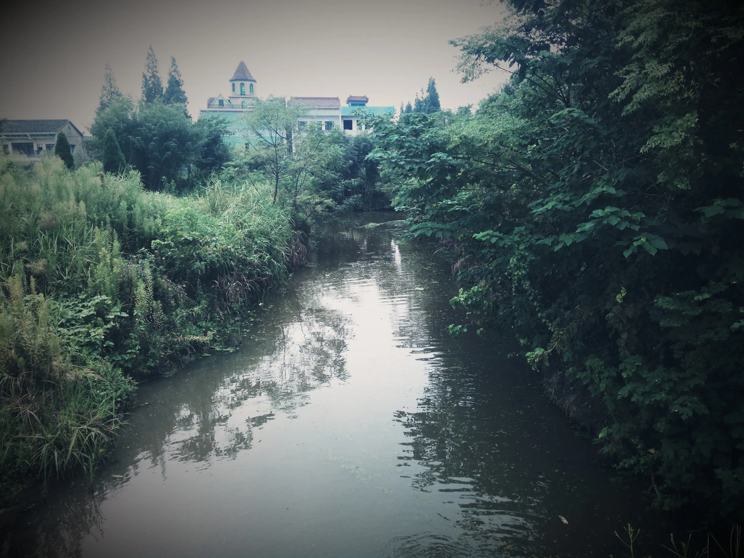 老庄村から徒歩で海寧西駅へ向かう