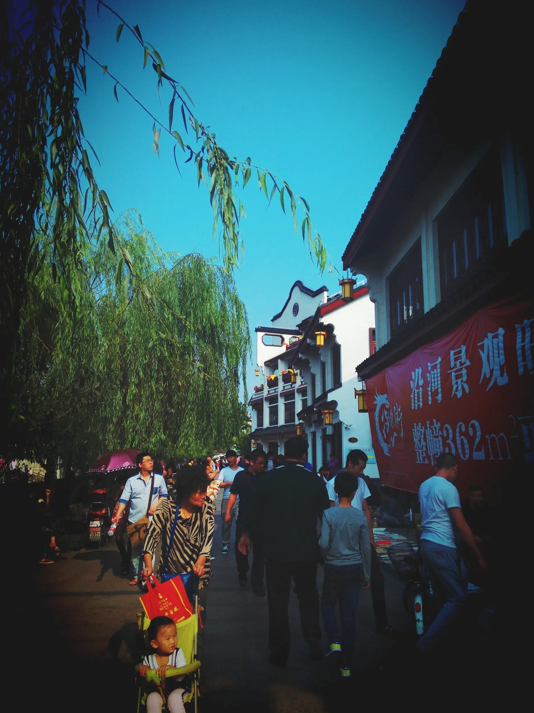 運河沿いの風景