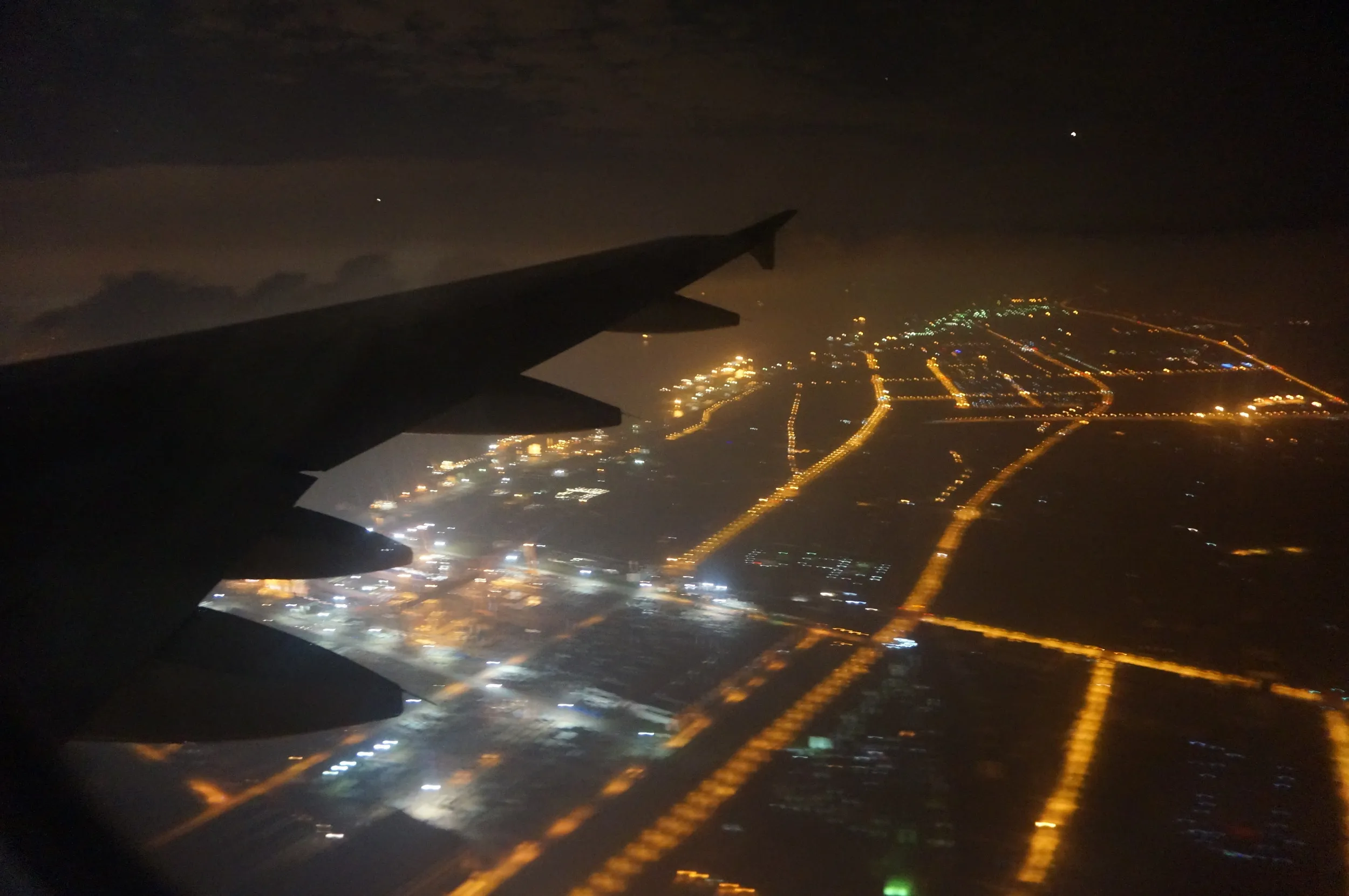 上海上空の夜景