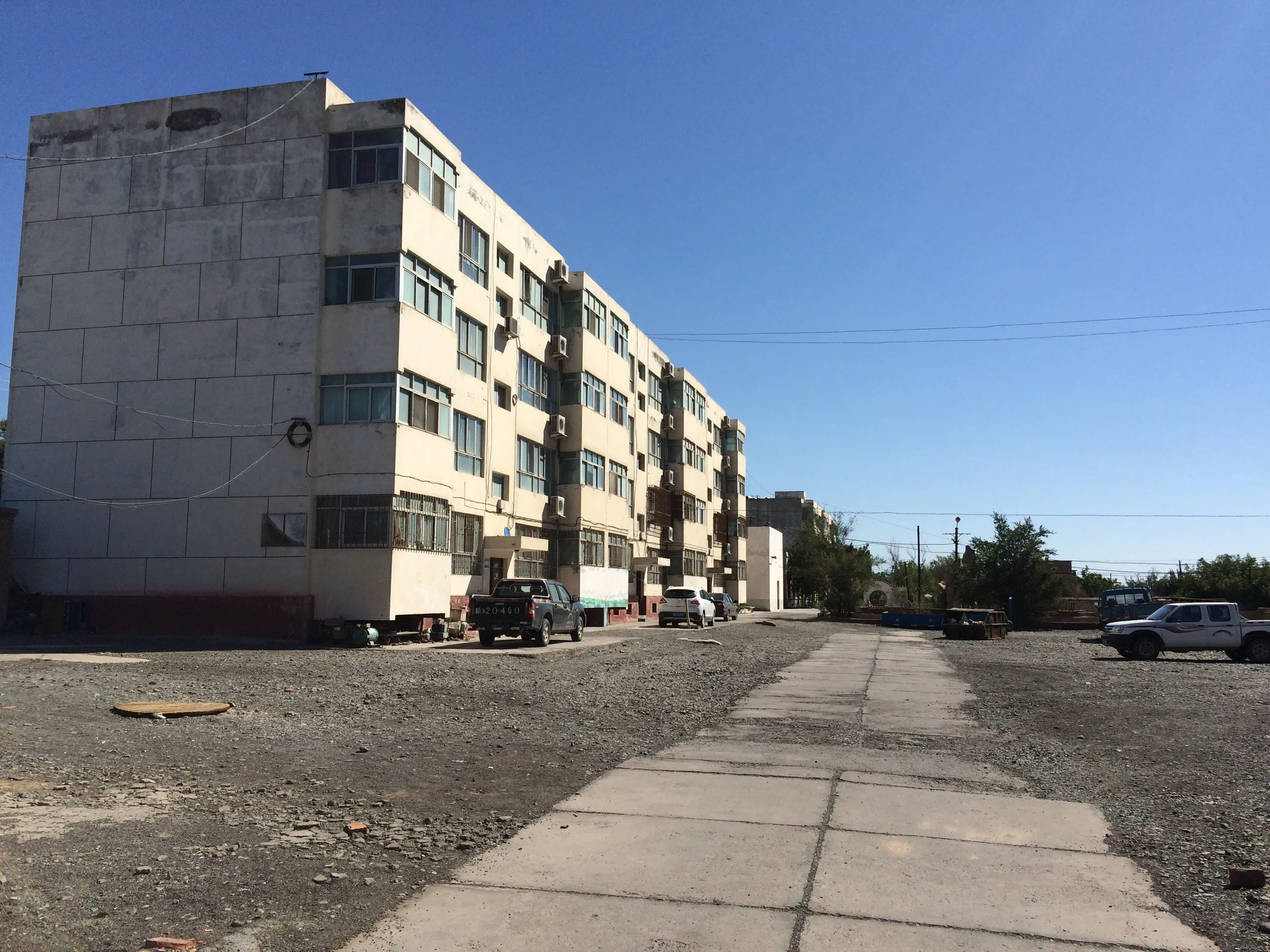 大河沿鎮の市場周辺