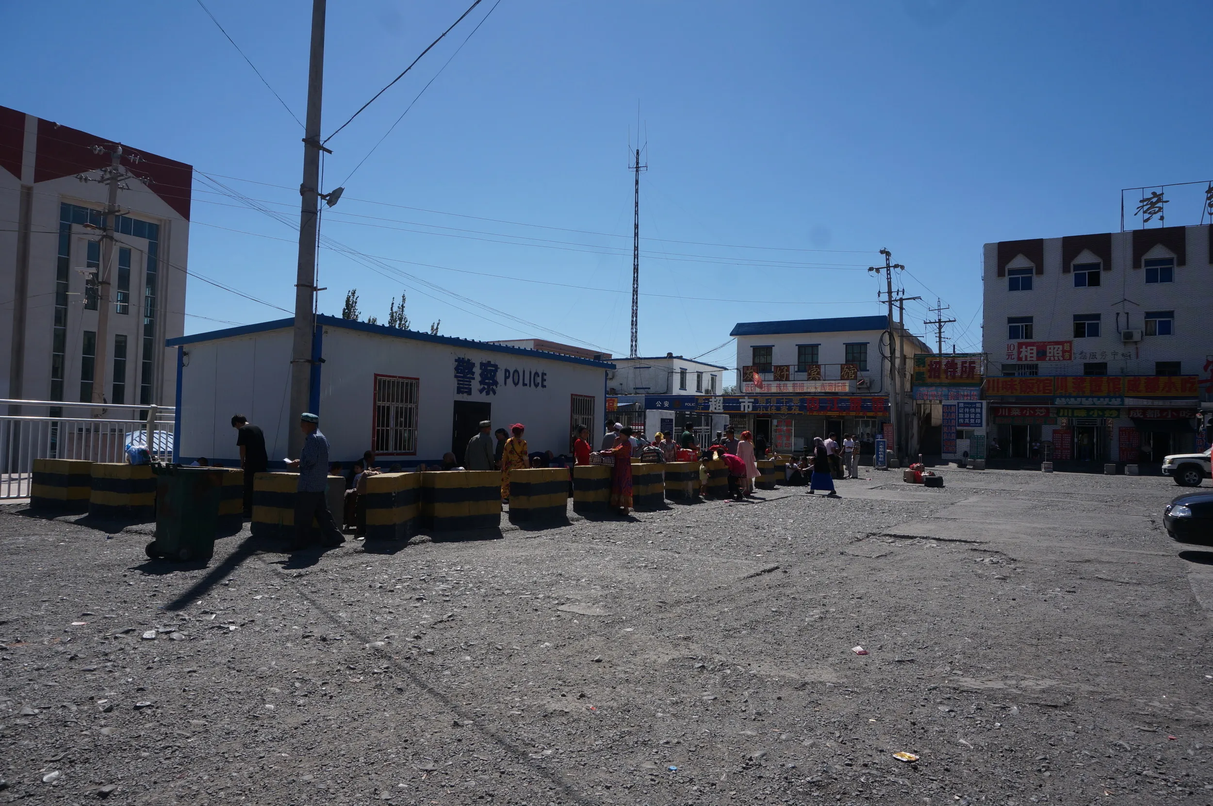 大河沿鎮のホテル付近