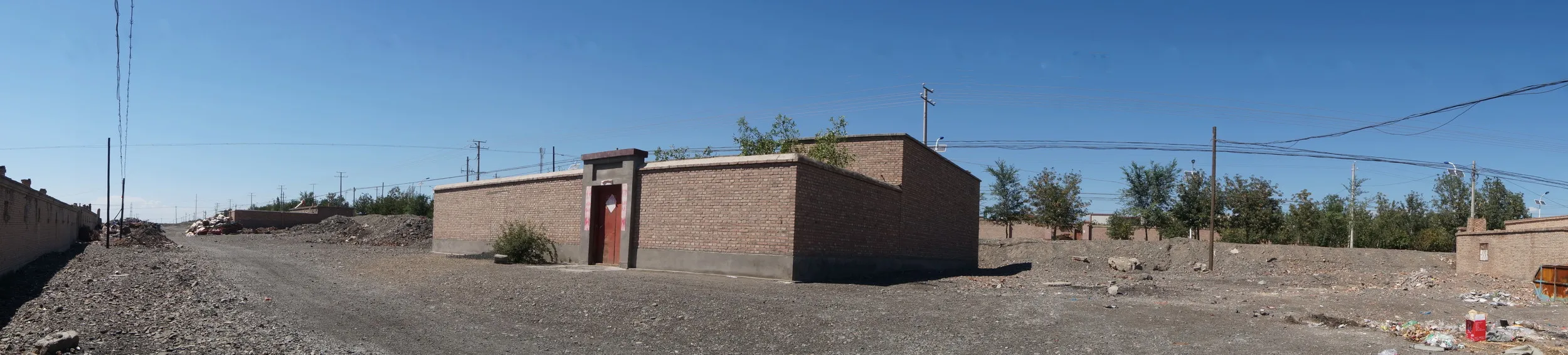 ウイグル族の居住区付近をNEX-5Tでパノラマ撮影