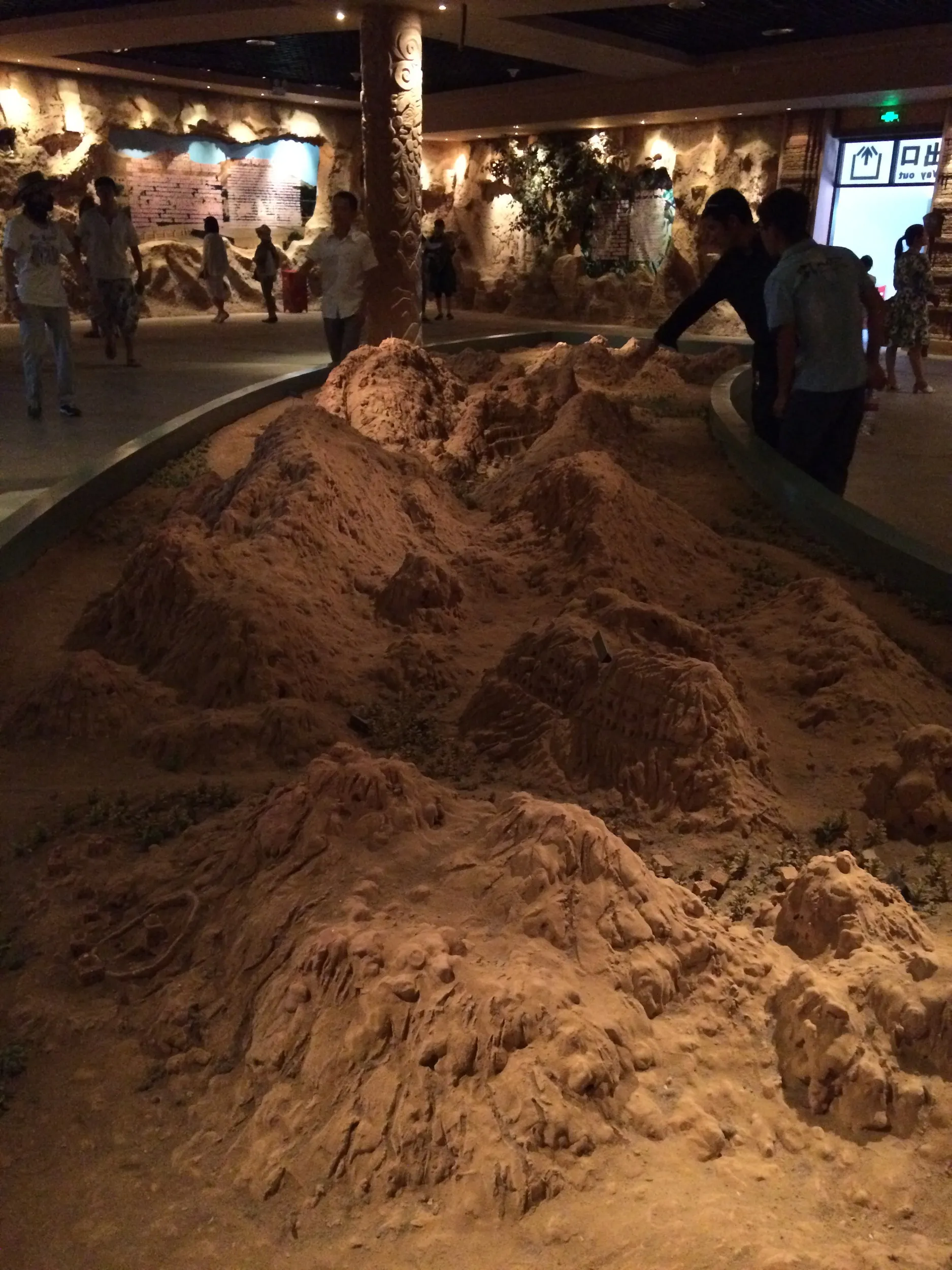 火焔山のミニチュア模型