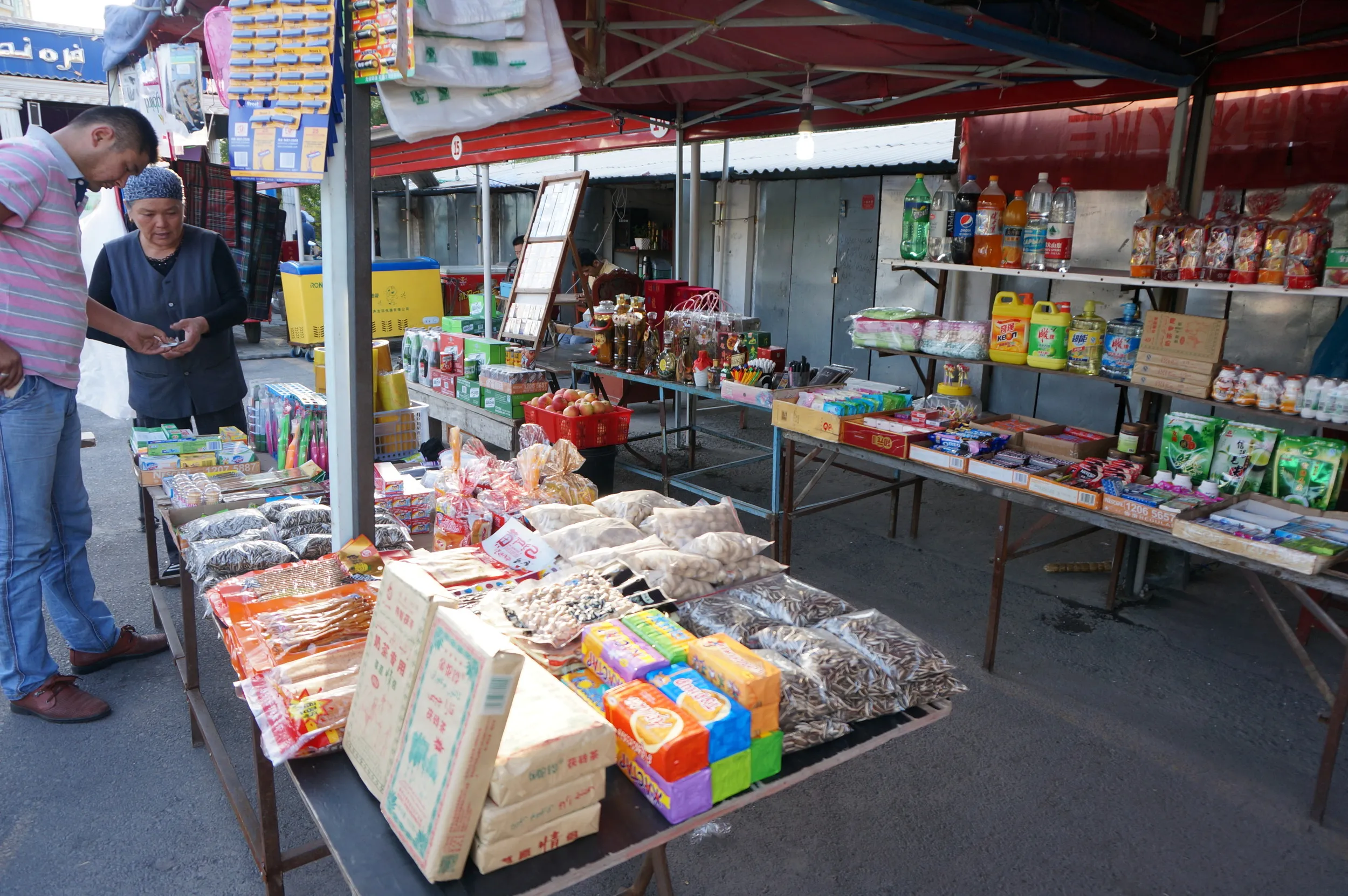 霍爾果斯(霍尔果斯)付近で小休憩