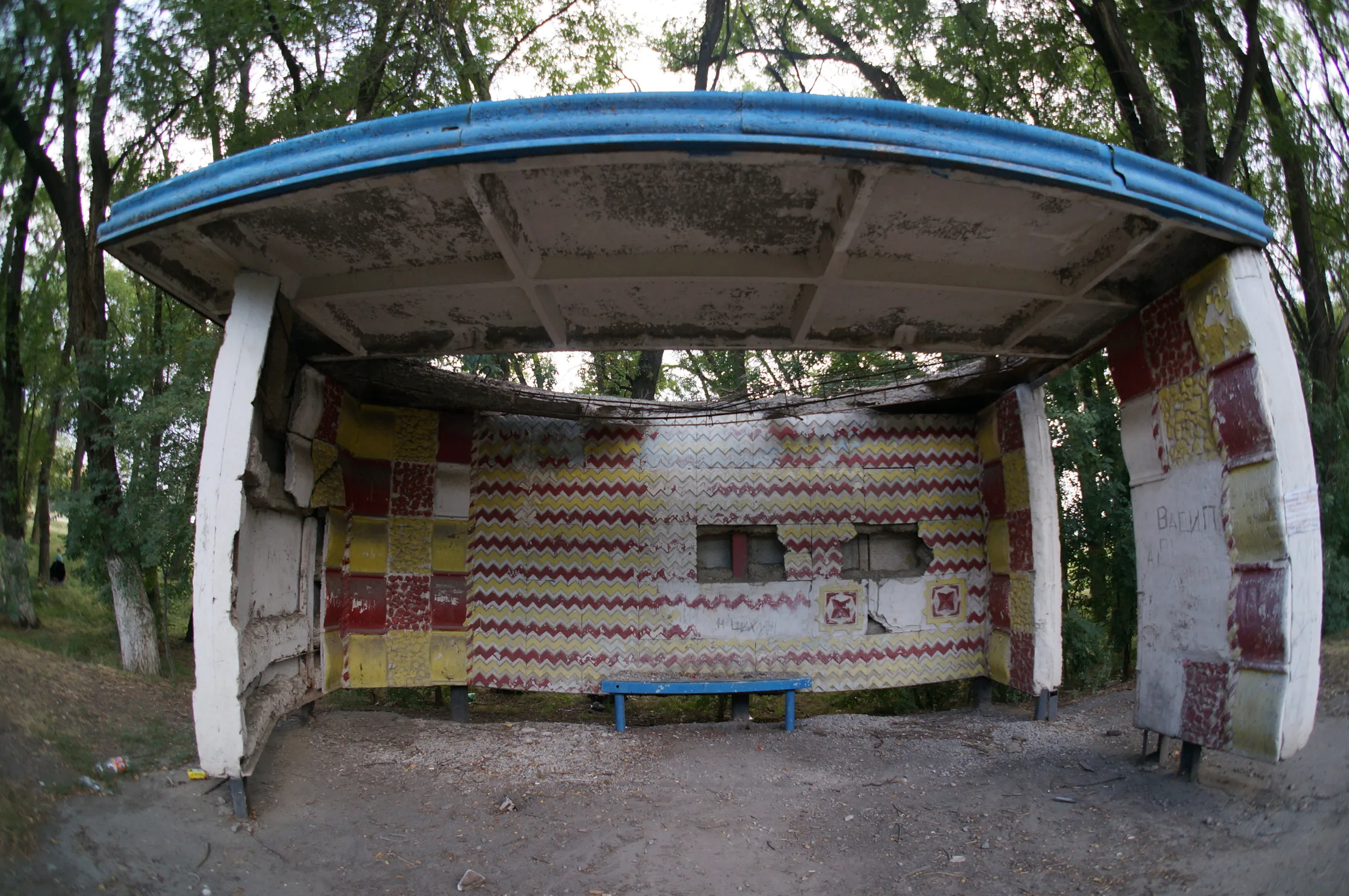 旧ソ連時代のバス停