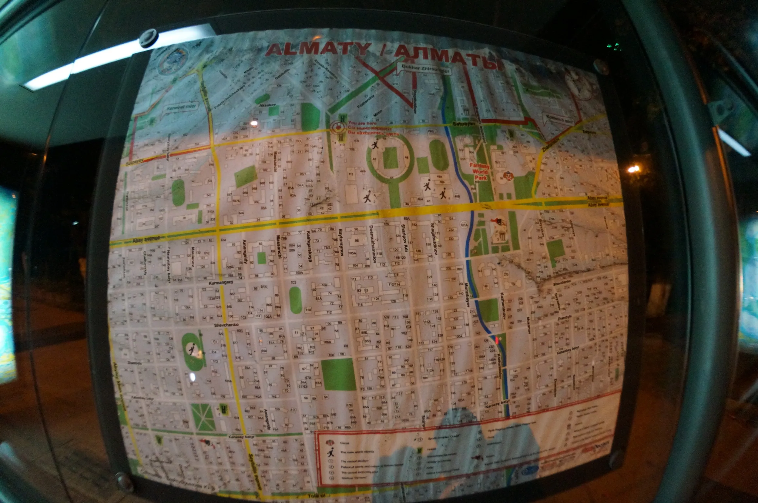 市内のバス路線図