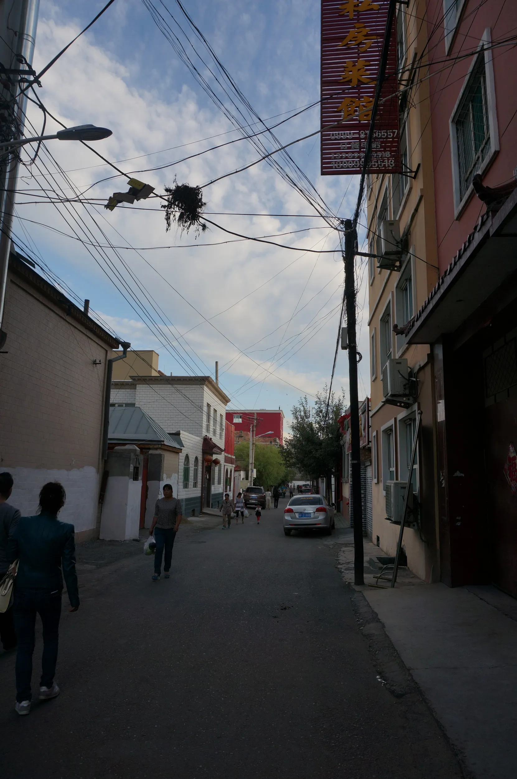 軍墾路便民市場付近の街並み