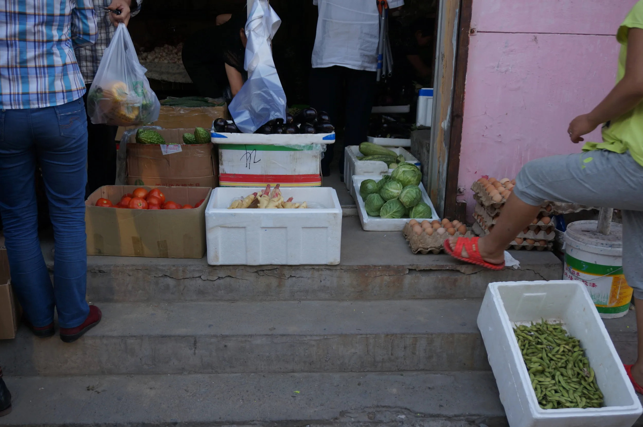 軍墾路便民市場の八百屋