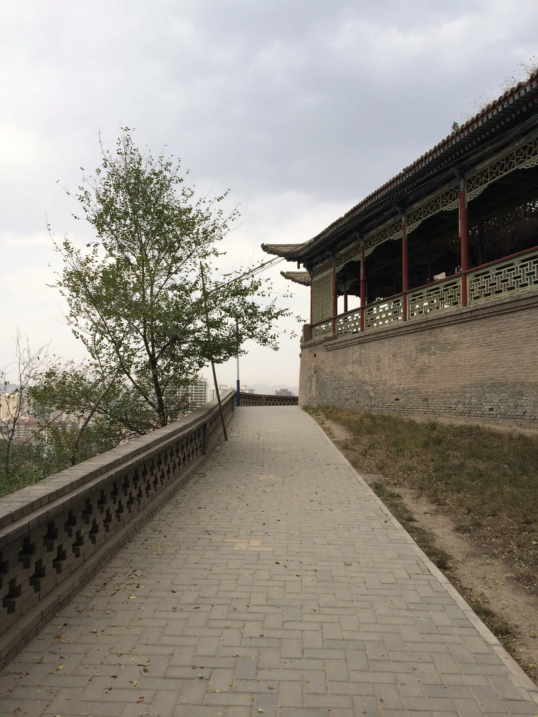 五泉山公園内の建物と石畳