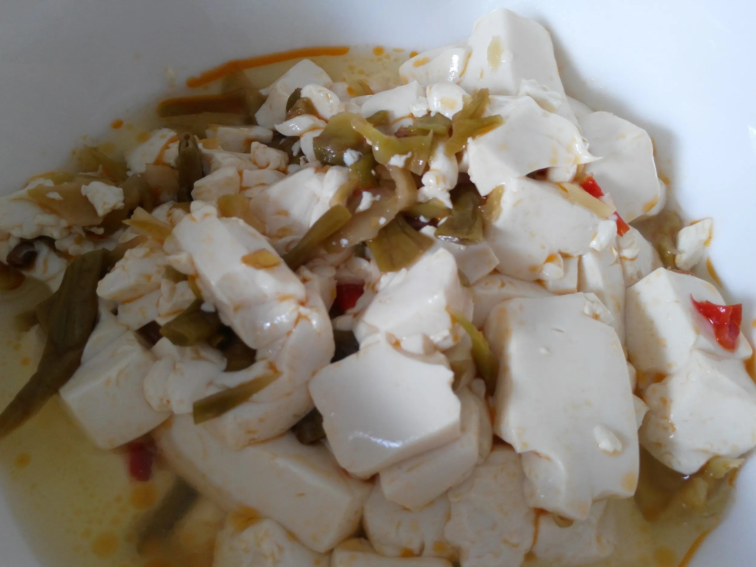 ササゲと豆腐の煮込み