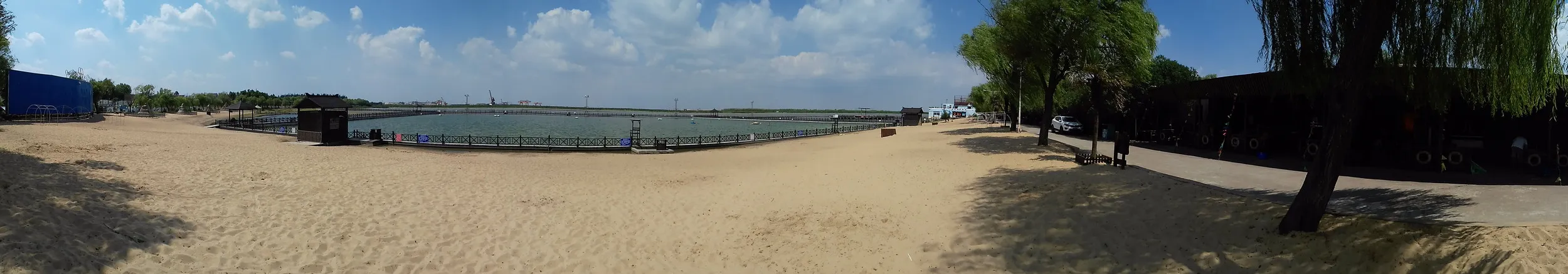 海水浴場のパノラマ