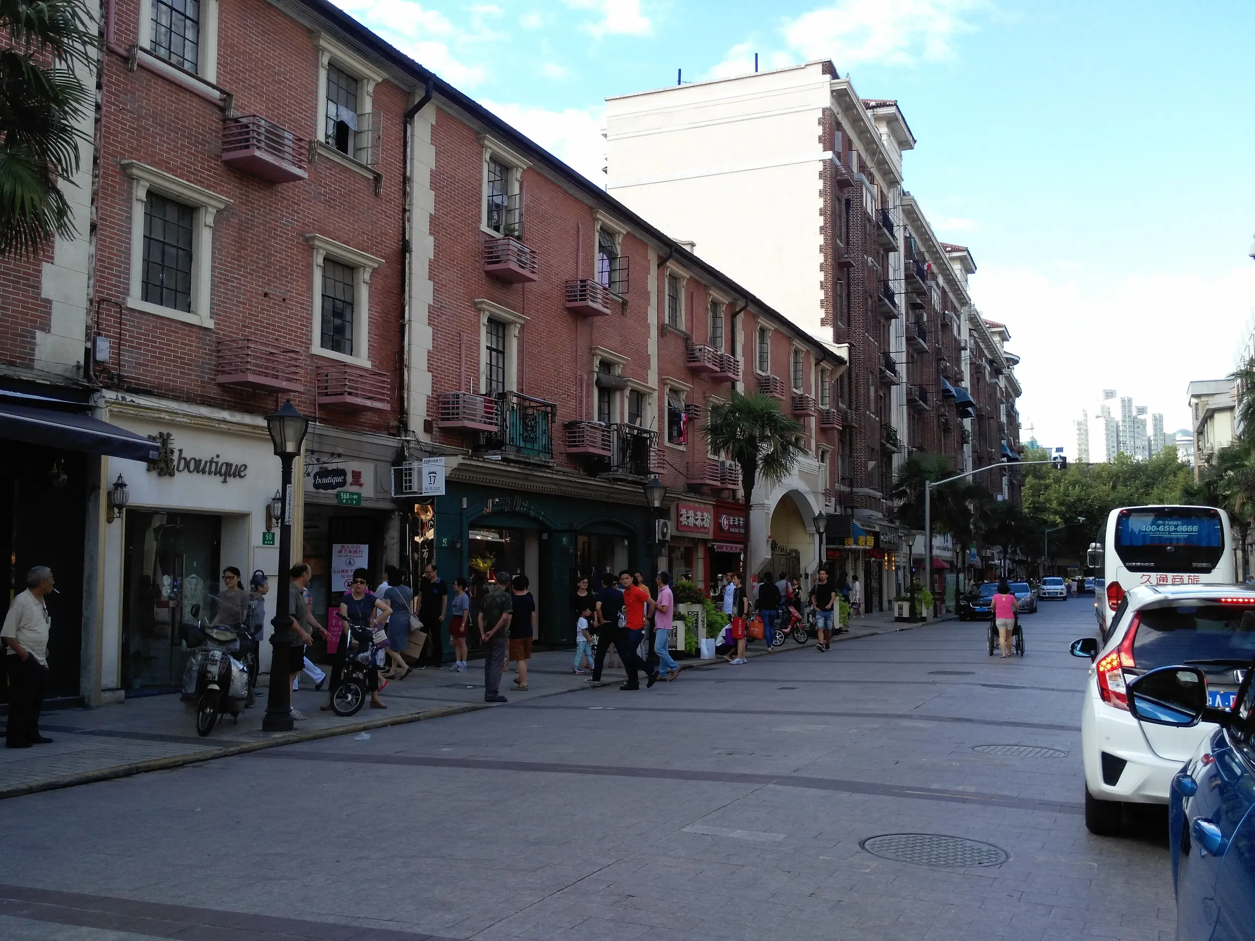 フランス租界地区の街並み