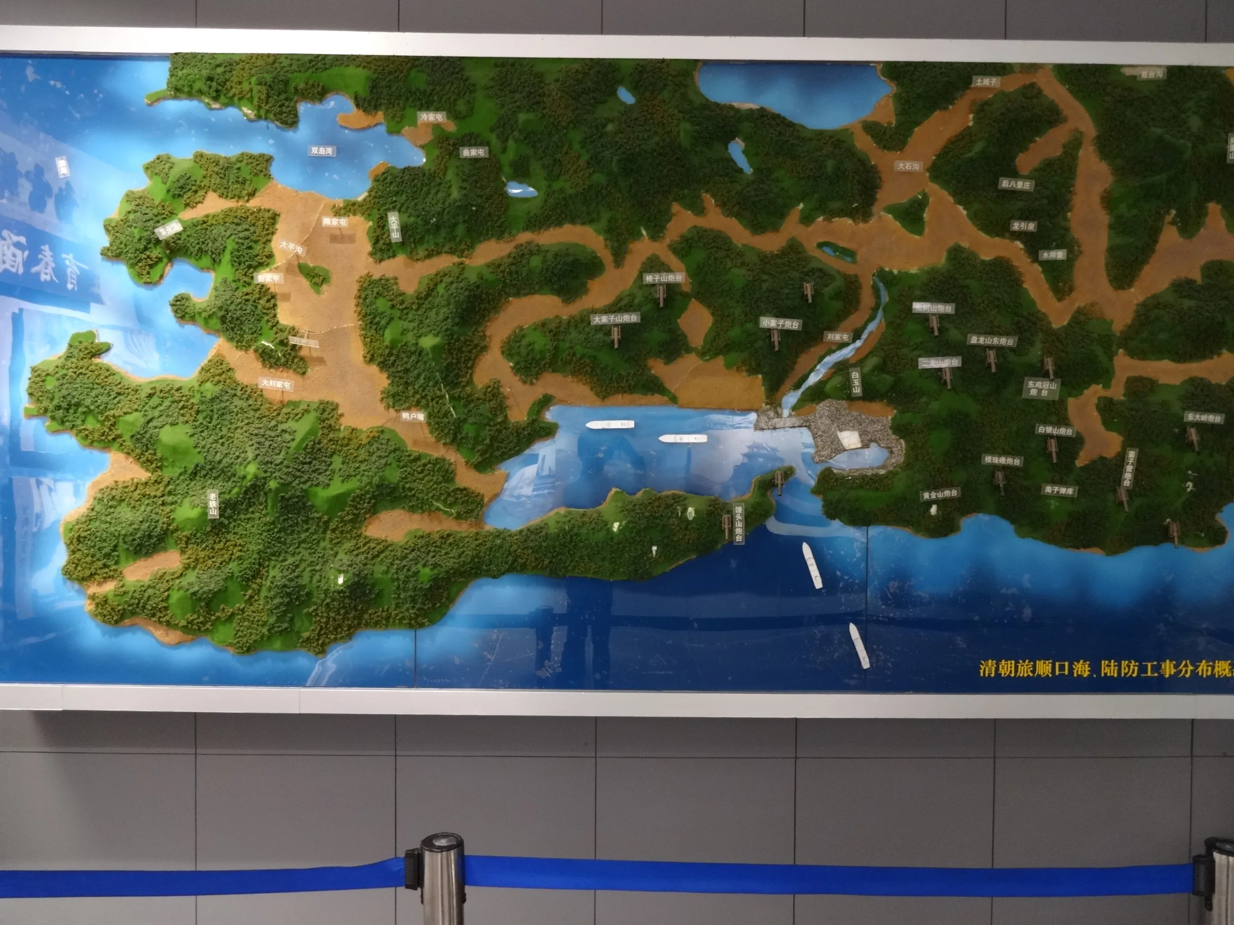 旅順の砲台位置の図