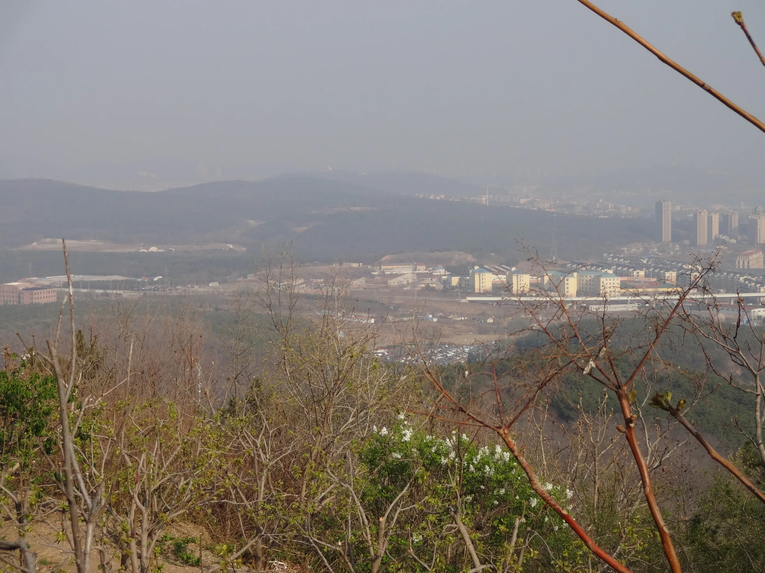 榴弾砲が設置されている場所からの眺め