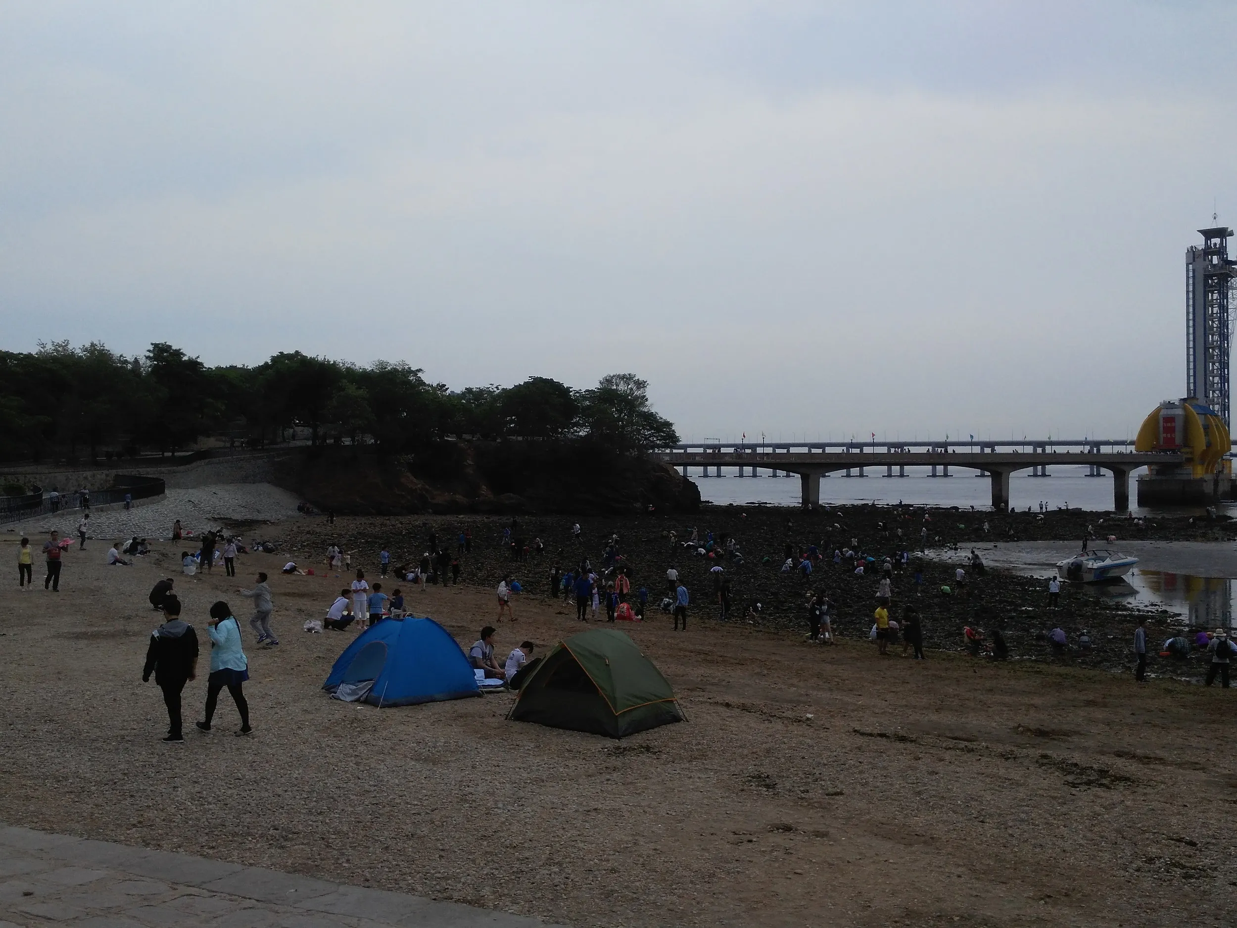 星海公園での潮干狩り