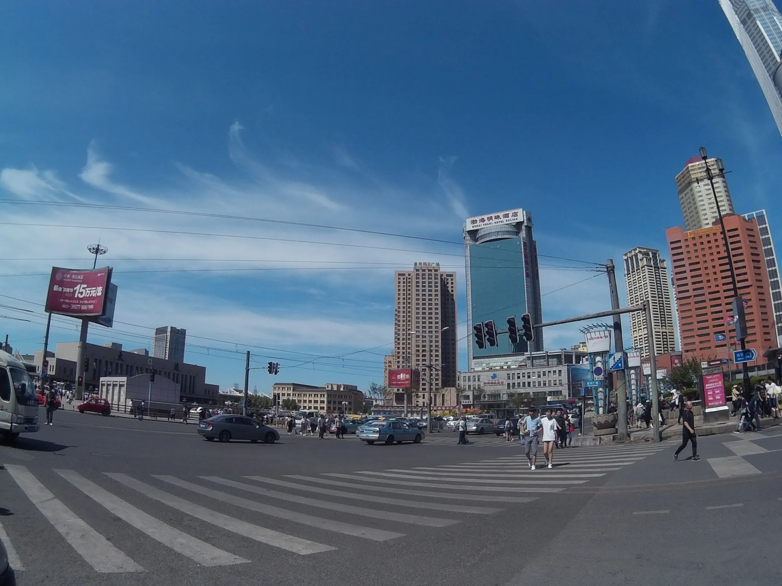 大連駅が見えてきた