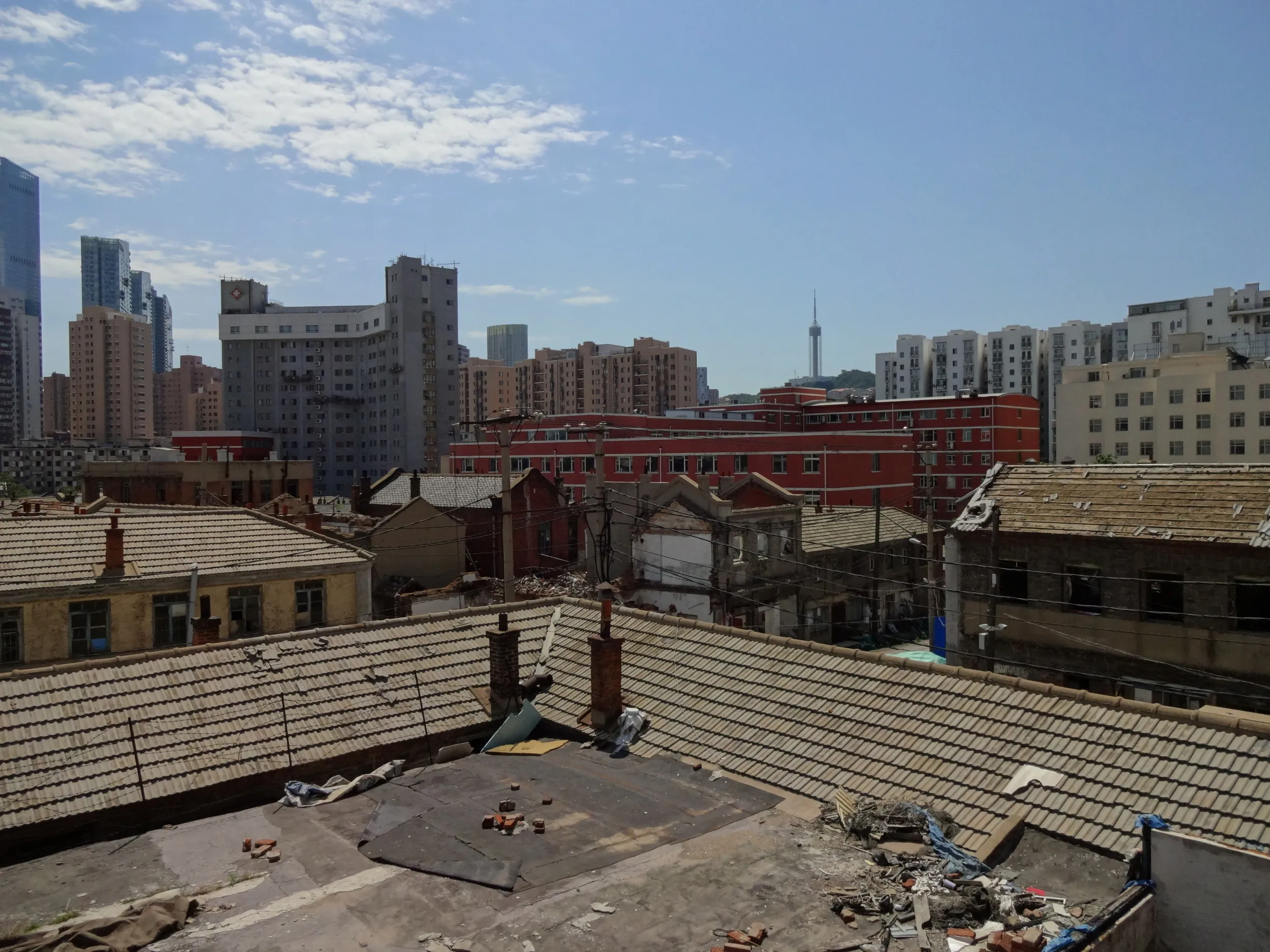 レンガ造りの煙突