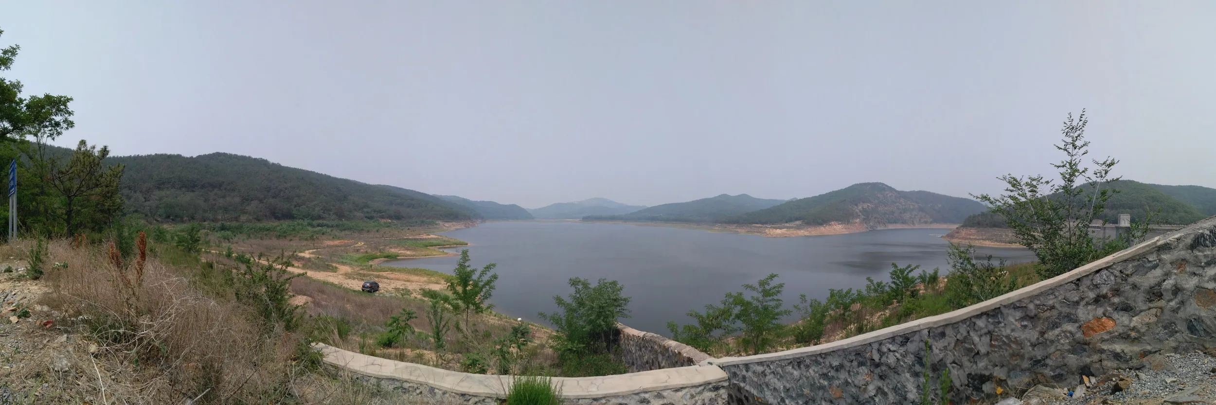 龍王塘ダムのパノラマ