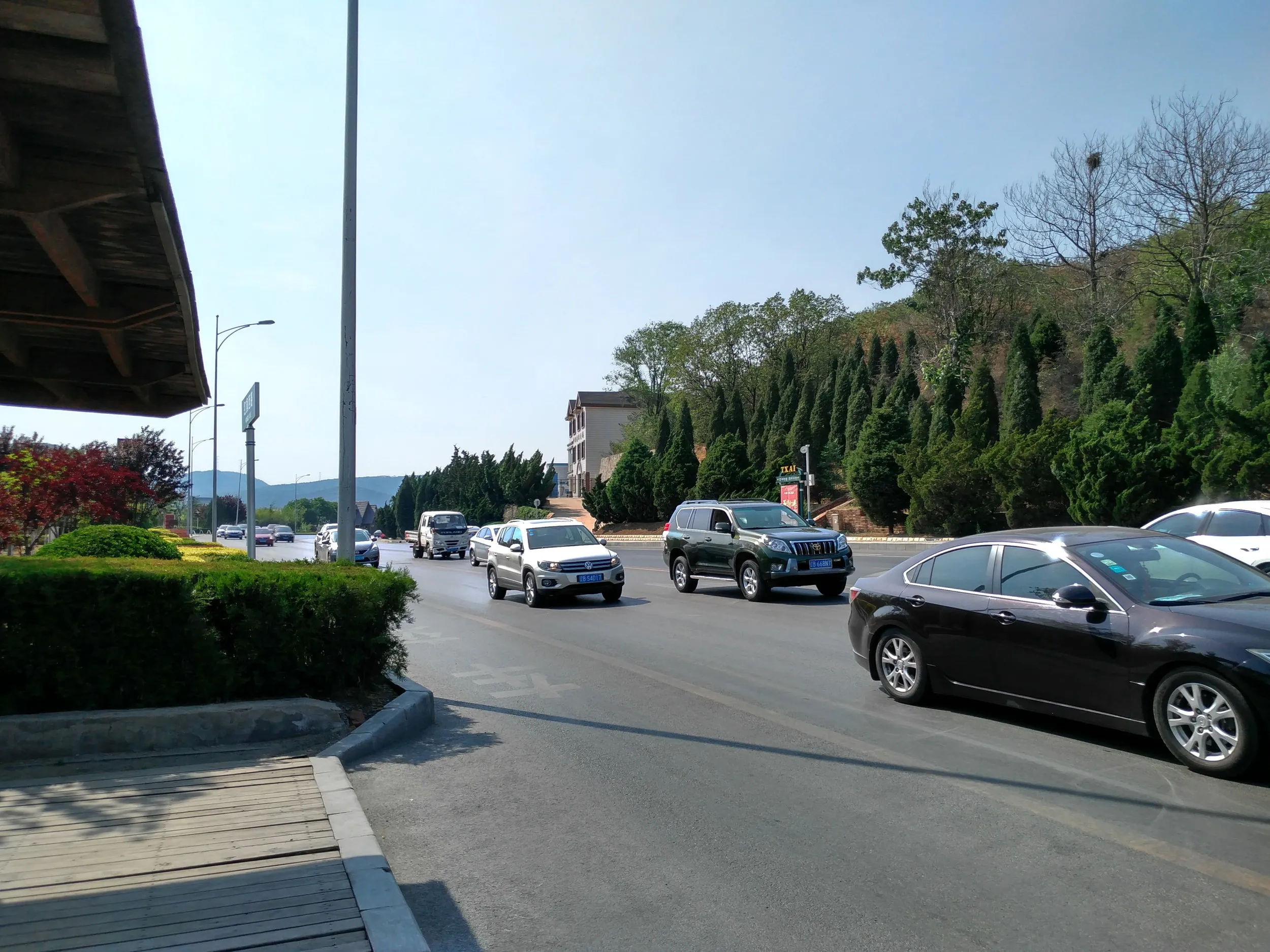 帰りのバス乗り場へ