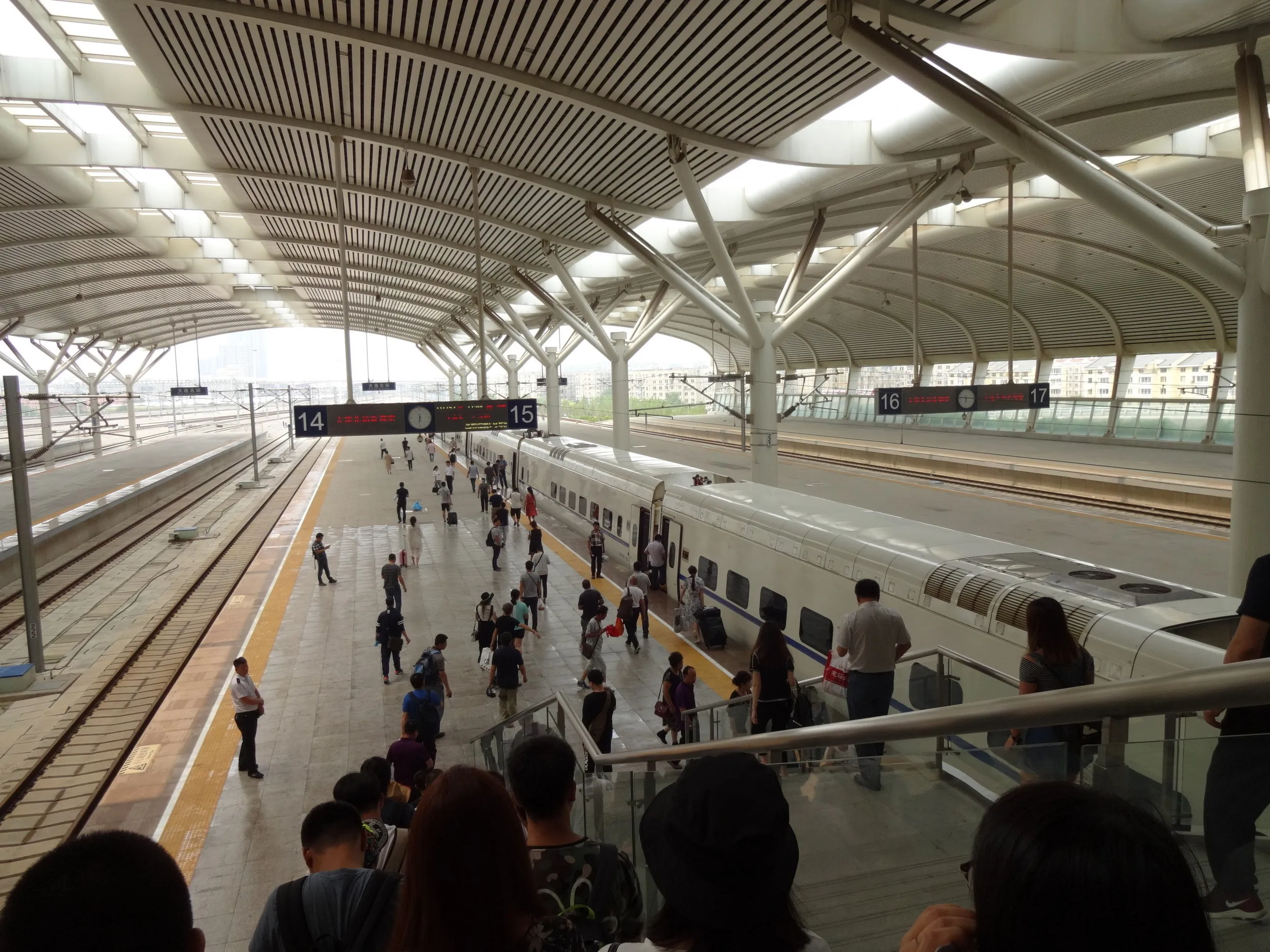 大連北駅のホーム