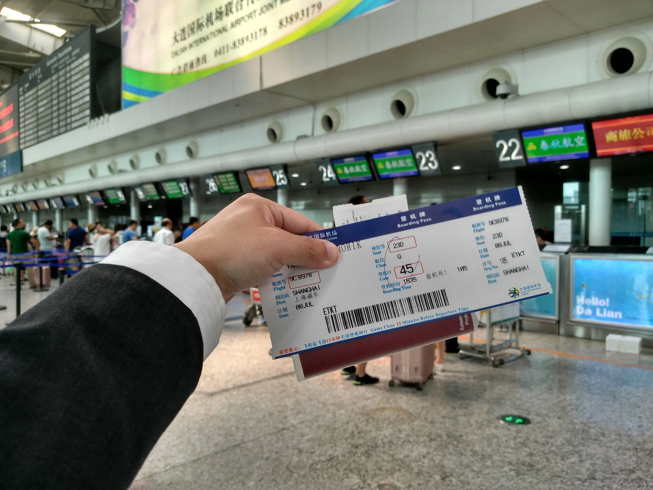 春秋航空のカウンター