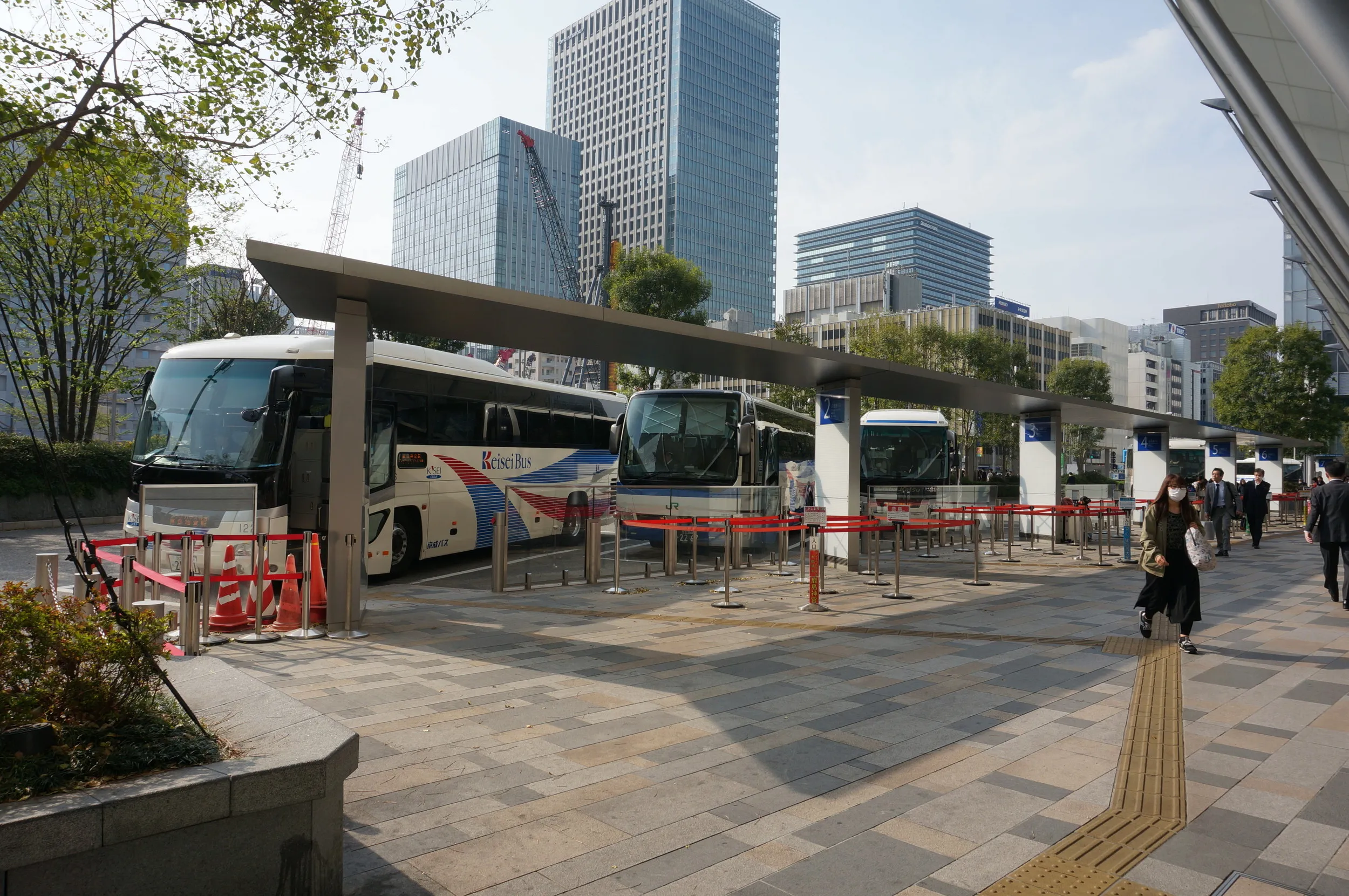 東京駅八重洲口のバス乗り場