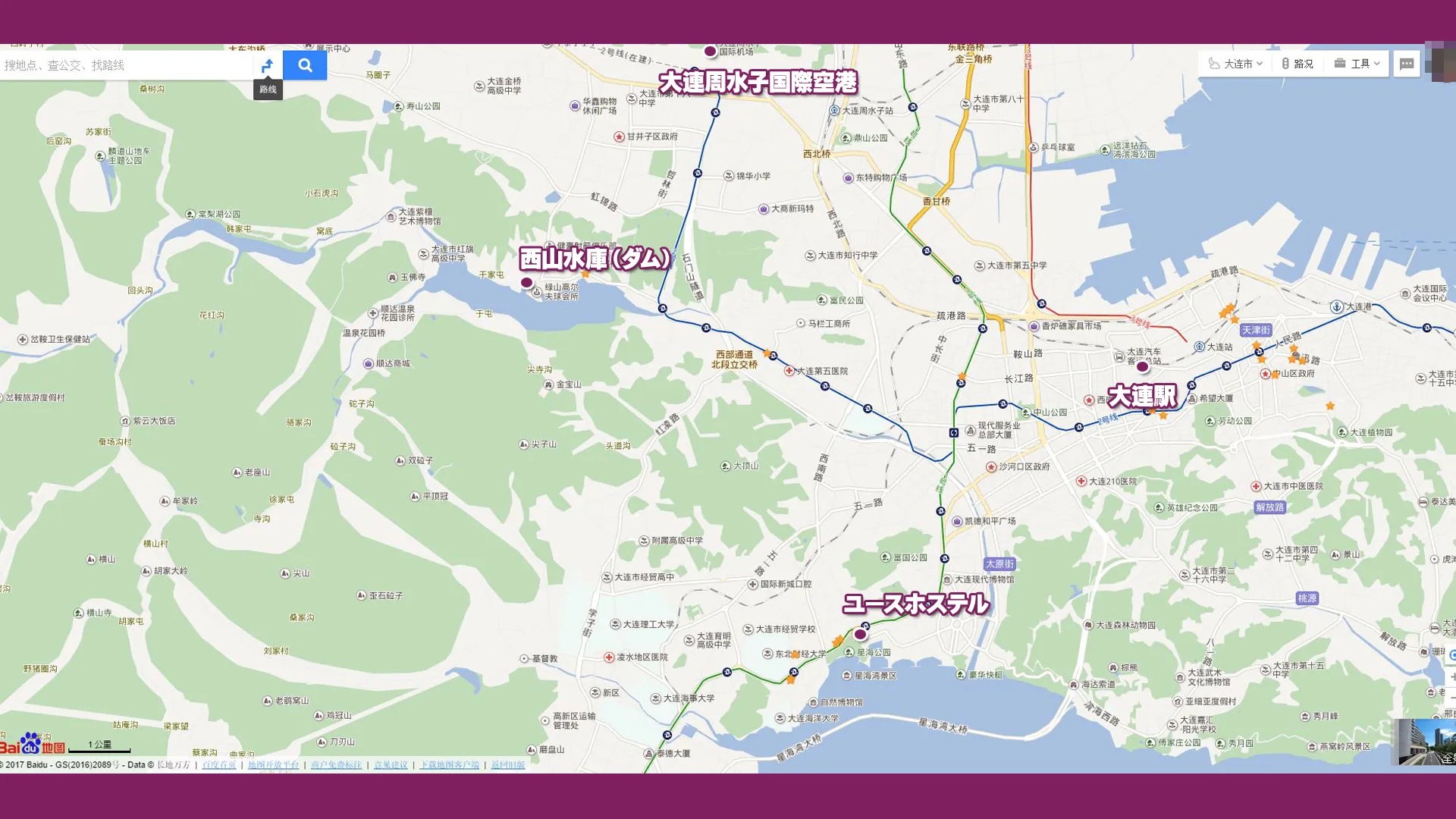 西山水庫周辺の地図