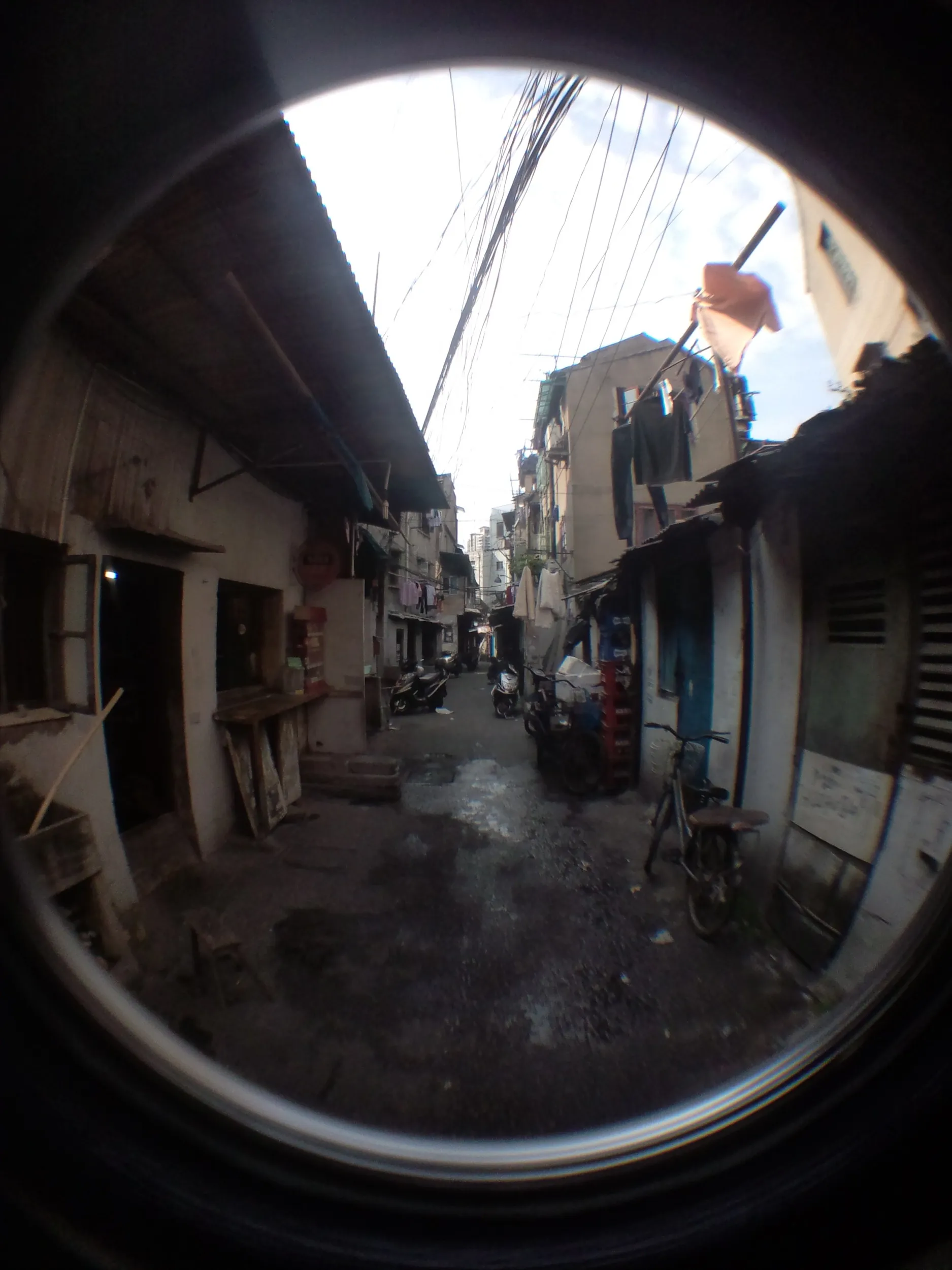 国慶路付近の弄堂の風景