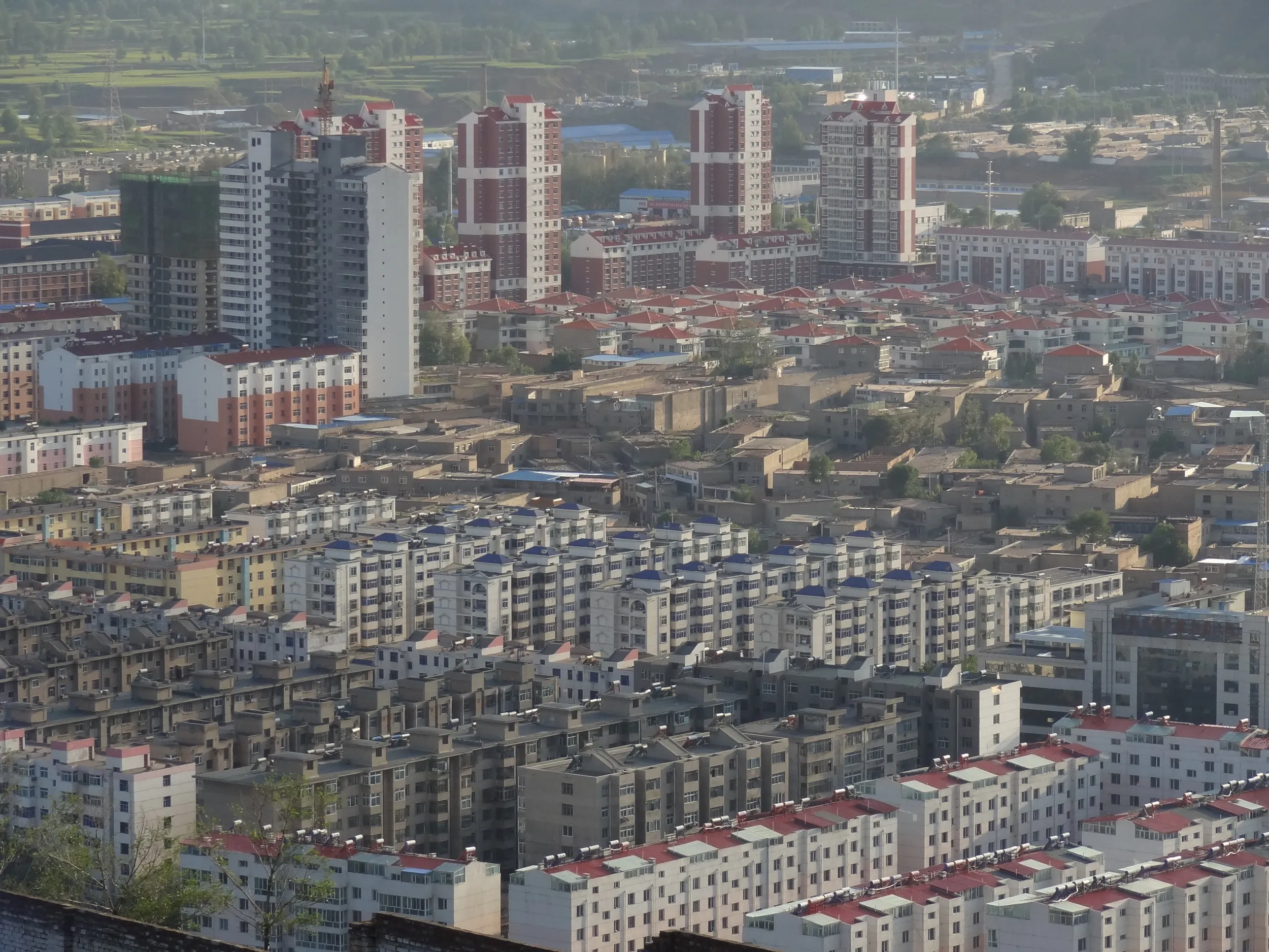 西寧のマンション群