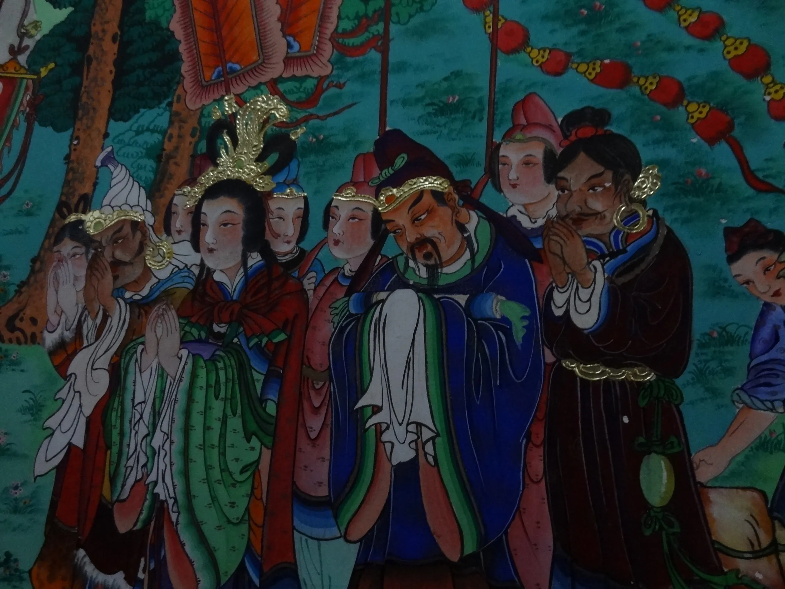 細かい作りの壁画