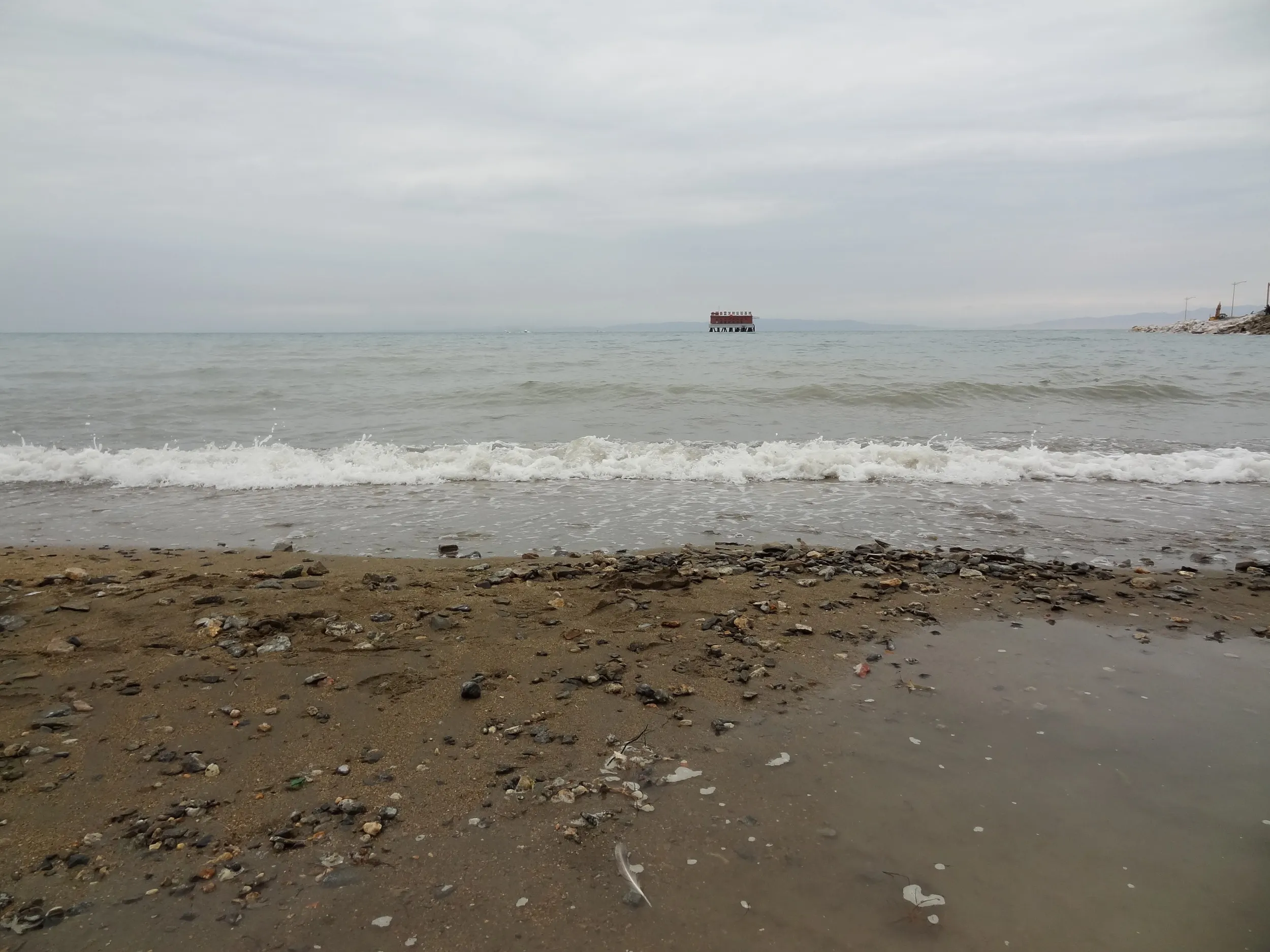 荒涼とした青海湖