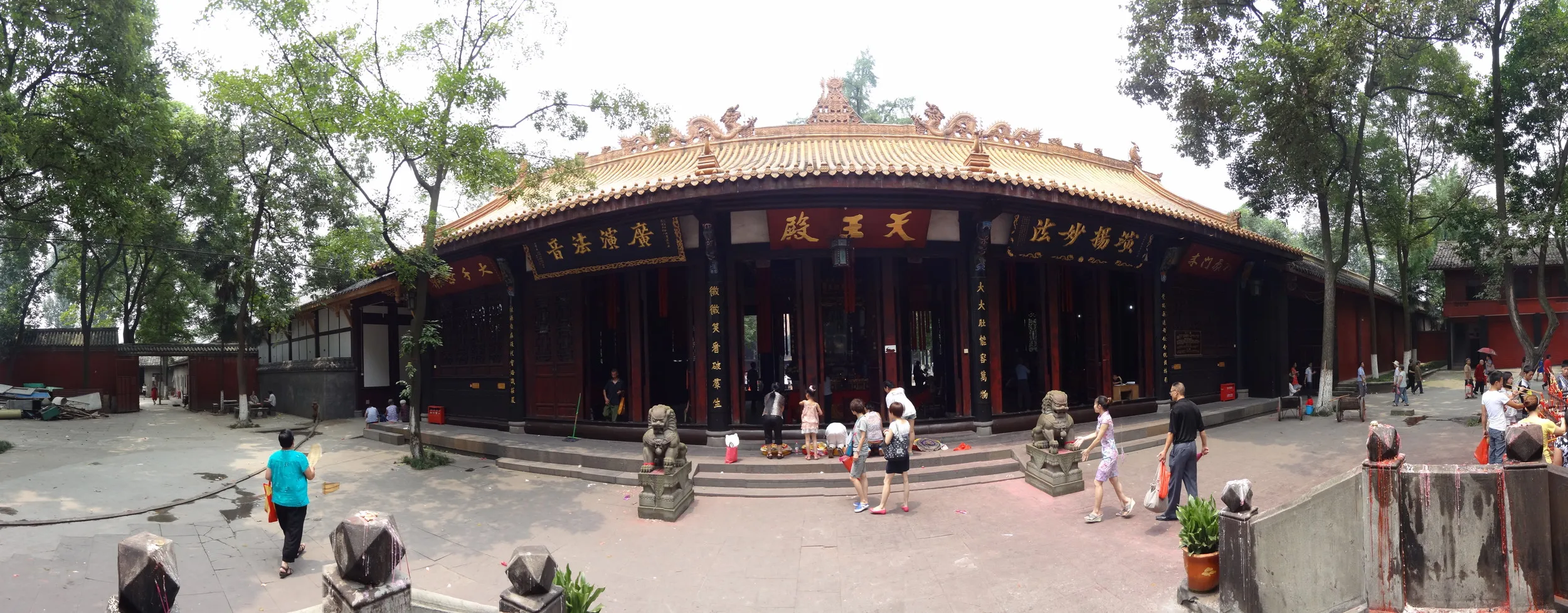 仏殿のパノラマ撮影